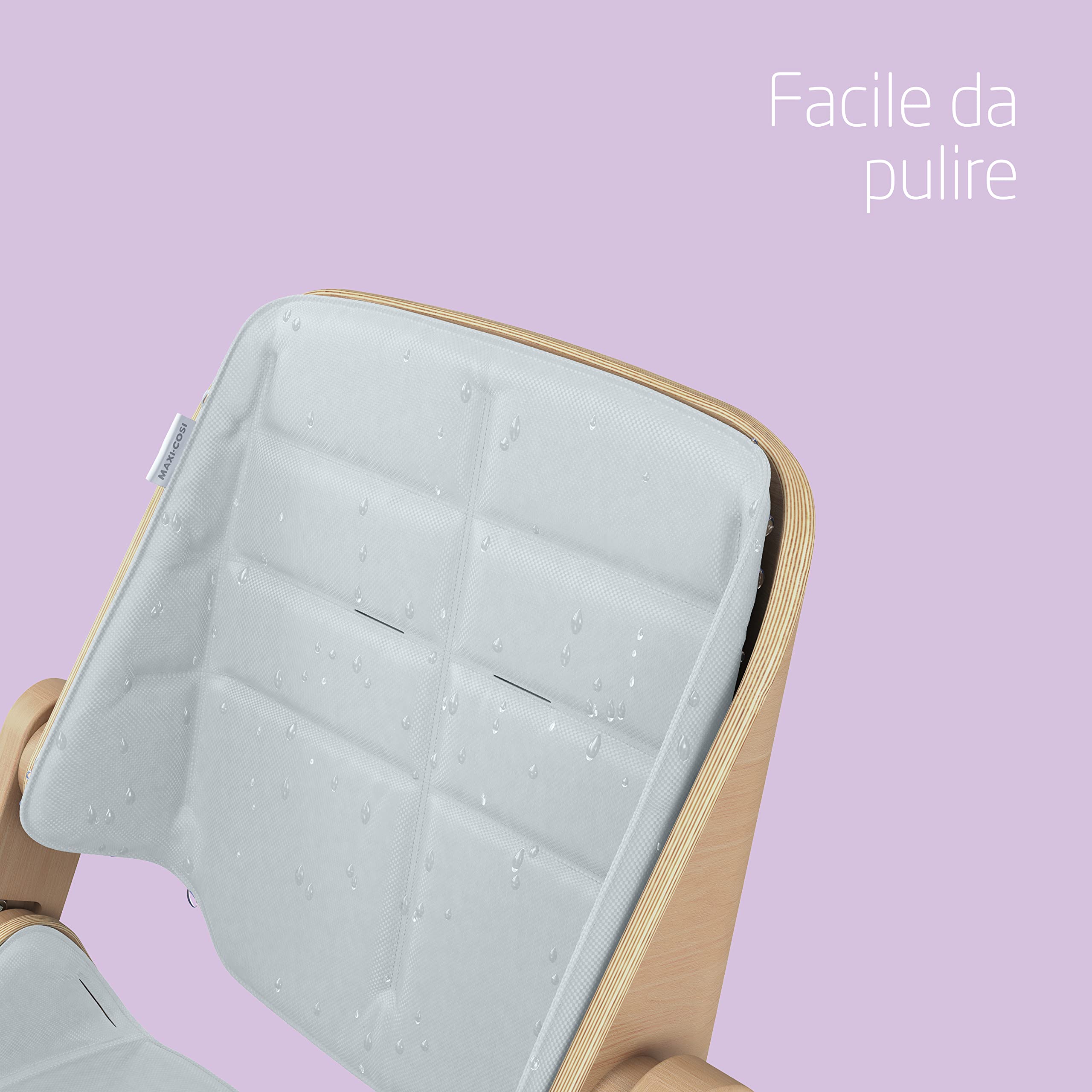 Maxi-Cosi Nesta Seggiolone Pappa Multifunzione in Legno, Seggiolone Evolutivo e Reclinabile, Seggiolone Bimbo Compatibile Con Accessori per un Uso dalla Nascita, 0 - 110 kg, Legno Naturale