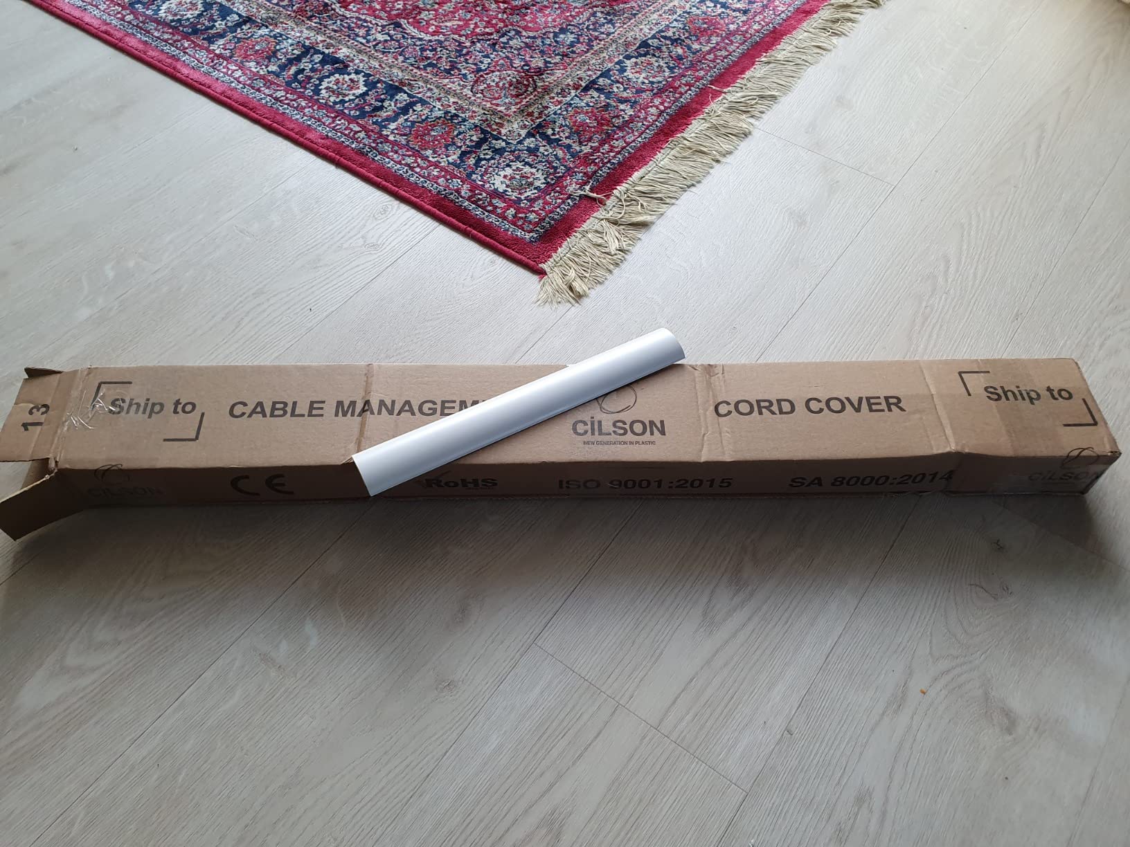 SCOS Halbrund Kabelkanal 60cm - Selbstklebend Für Wand & Boden