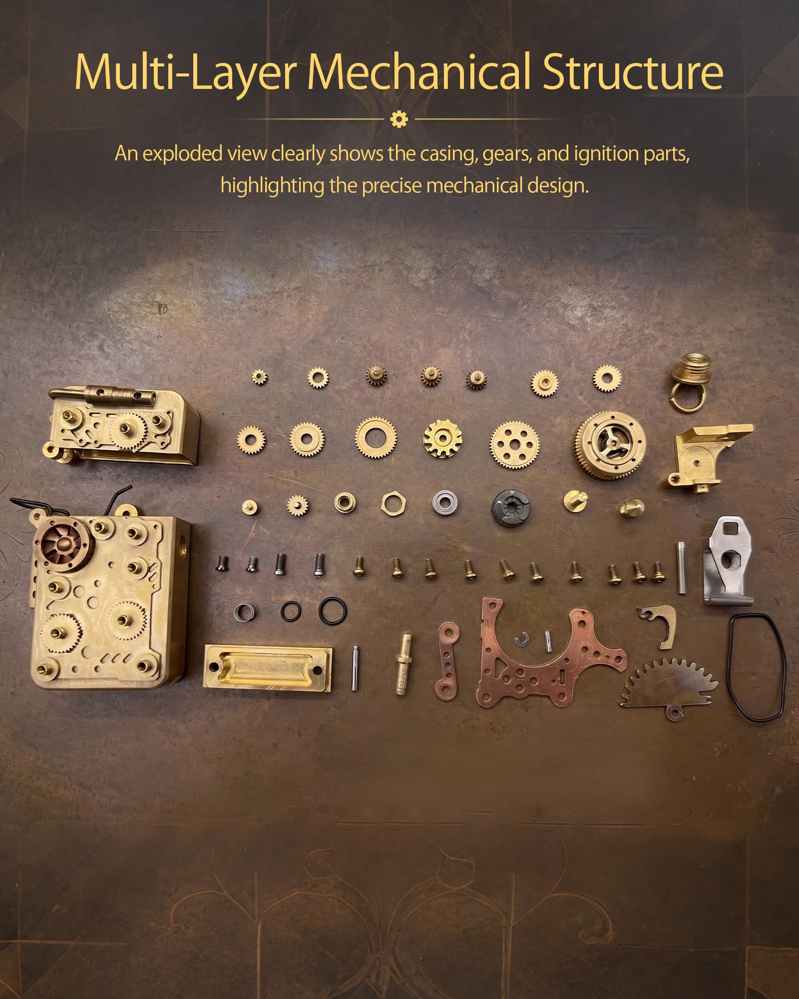 Unikalna retro mosiężna zapalniczka na naftę z miękkim płomieniem, automatycznym zapłonem, napełniana, steampunkowa, z blokadą bezpieczeństwa, kolekcjonerska, prezent dla chłopaka, Thorens