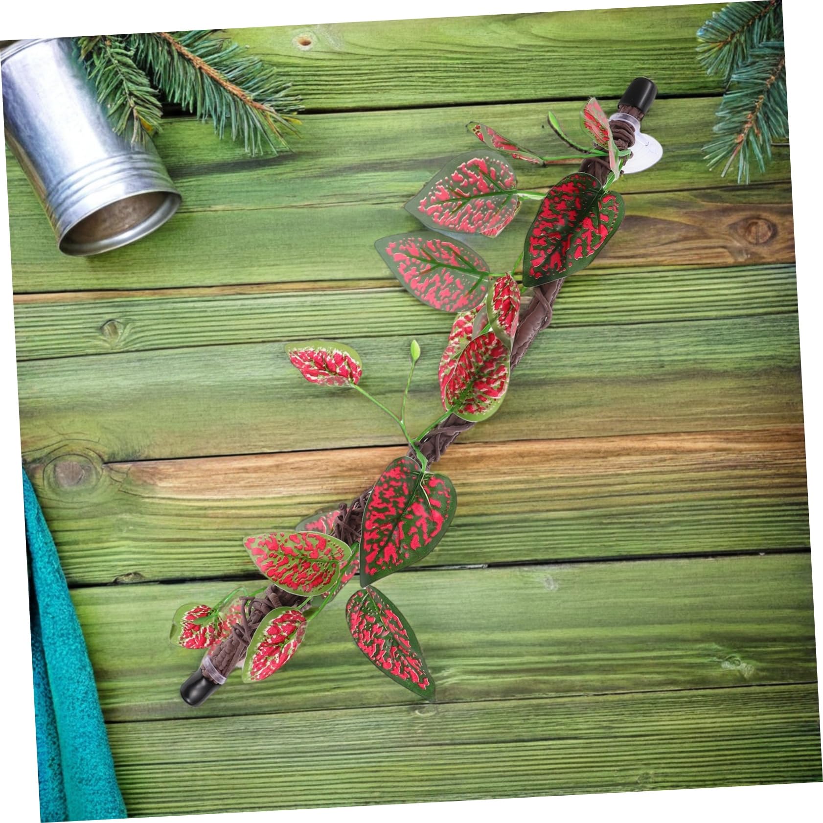 ORFOFE 2 Szt. Realistic Jungle Vines with Suction Cup for Reptile Tank Climbing Branches Flexible Terrarium Plant Decoration for Snakes Lizards Amphibians And Spiders