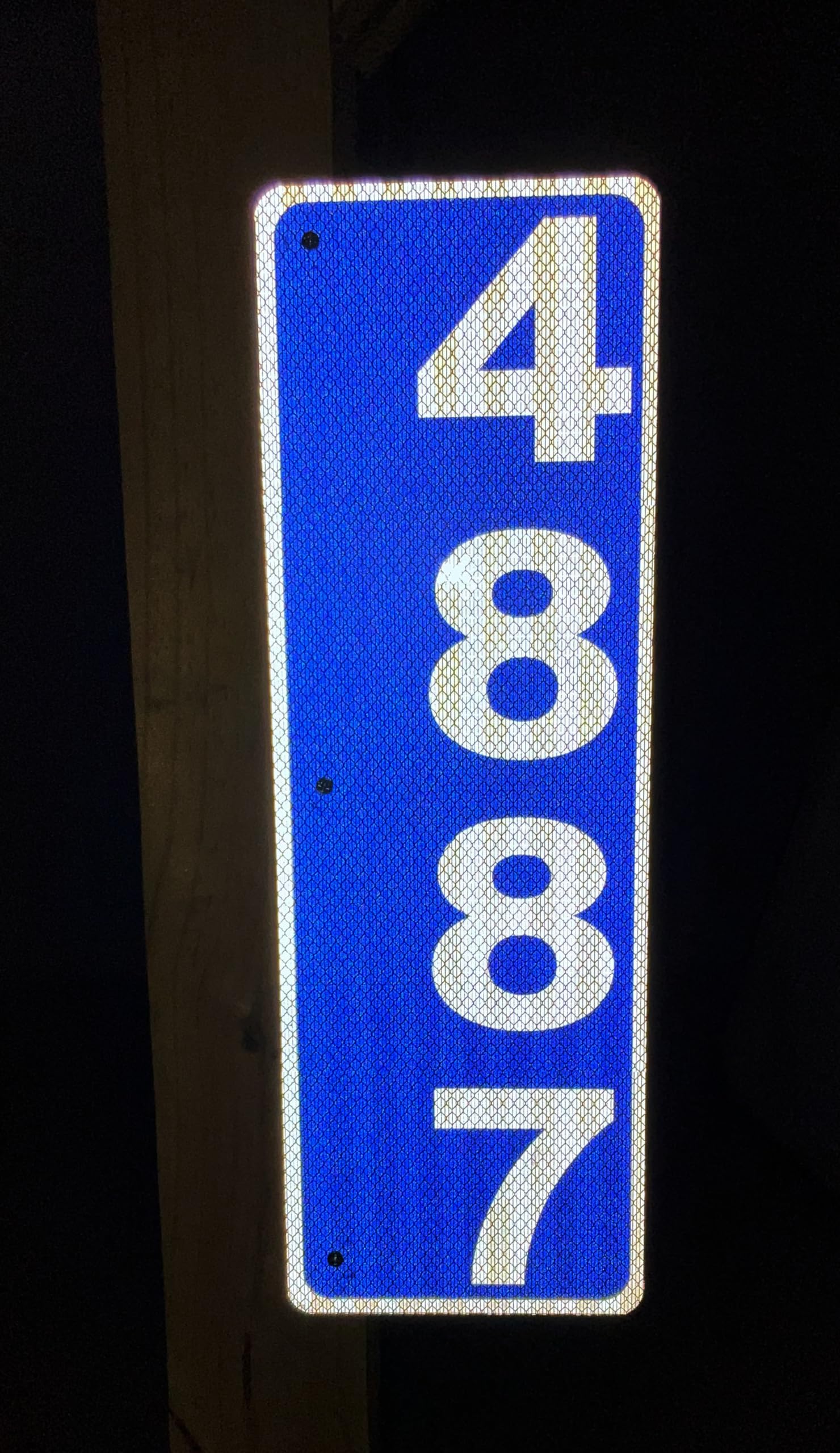 Custom 911 Reflective Address Sign - very highly visible in the daytime and nighttime. Excellent for Emergency Response, Delivery Service, Double-sided, 6”x18” .04” Aluminum High Intensity (HIP)