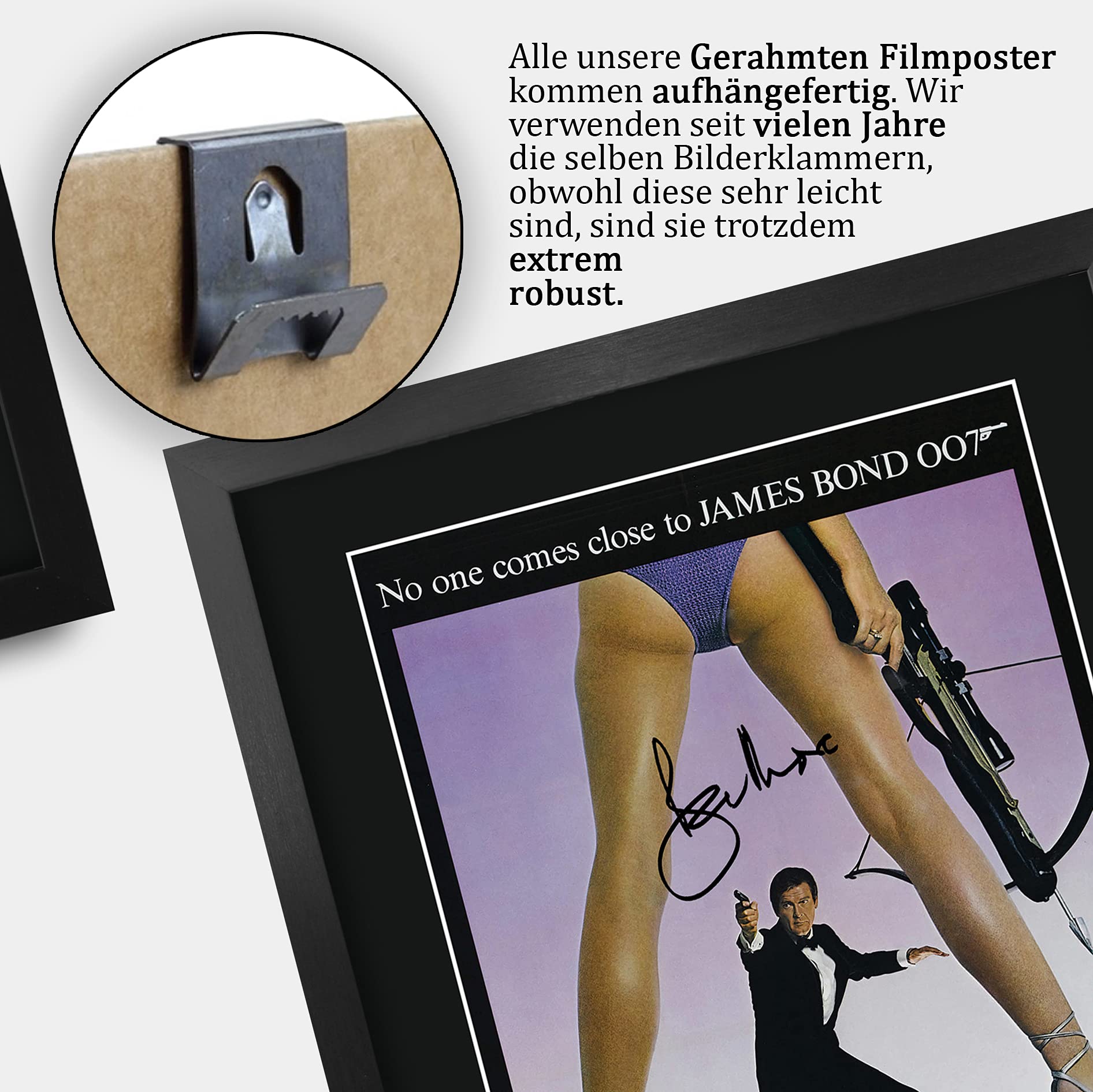 HWC Trading A3 FR James Bond - For Your Eyes Only Movie Poster Roger Moore Signed Geschenk GESTALTET A3 Printed Autogramm Film Geschenke drucken Fotobildanzeige