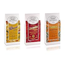 Caffè Corsini Compagnia Dell’Arabica, Tris of ground coffee, Brazil Colombia India, Arabica, Monorigine Specialty Coffee, Pack of 3 Coffees, 3 x 250 g