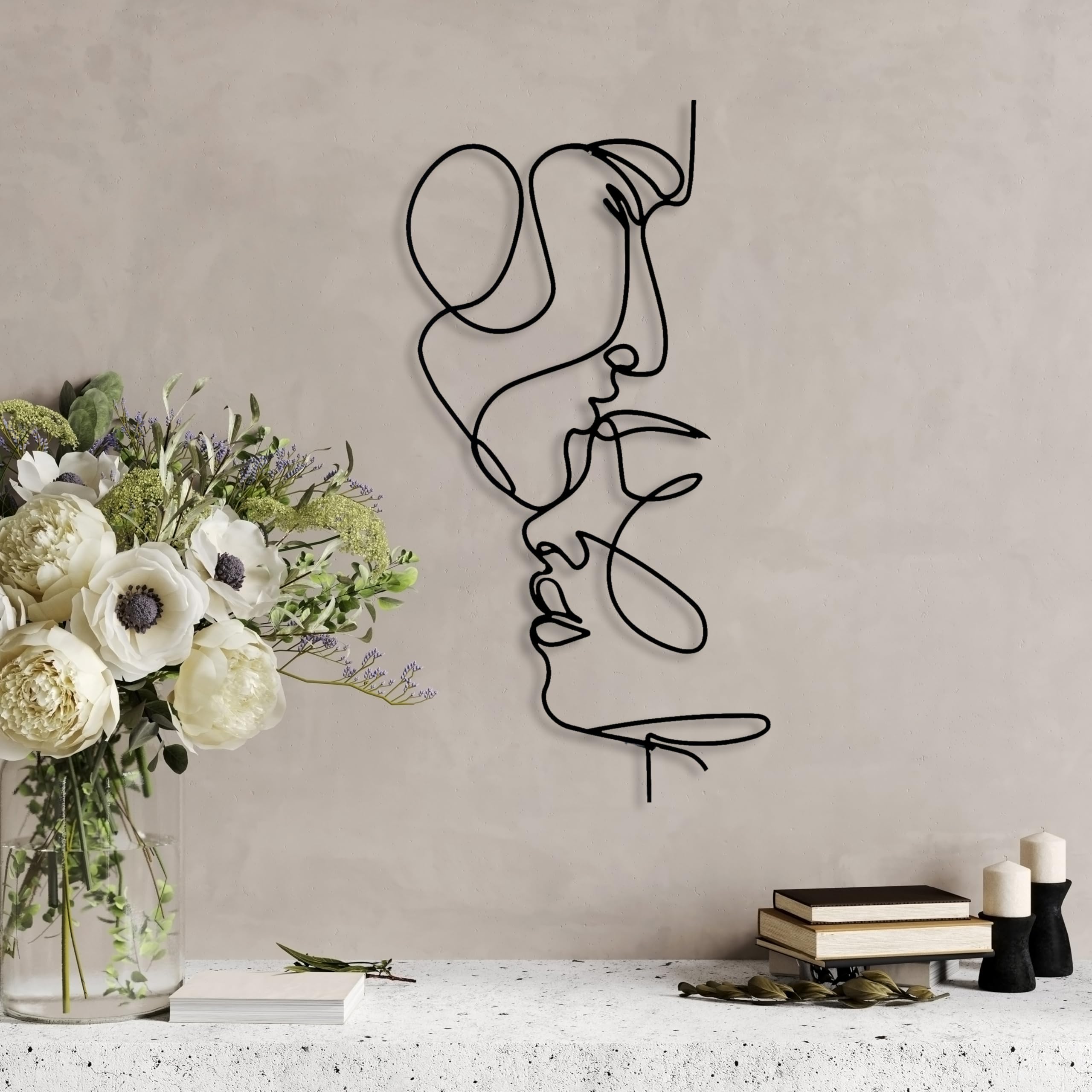 Décoration Murale en Métal Art Abstrait pour Maison et Jardin