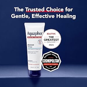 Aquaphor Healing Ointment Advanced Therapy Skin Protectant, Dry Skin Body Moisturizer, 7 Oz Tube