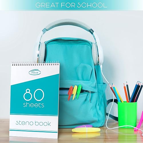 Miniatura 4 de Steno Pads - Paquete de 3 blocs de escritura en espiral superior de 6 x 9 - para el trabajo, la escuela y el hogar - Páginas fáciles de arrancar -