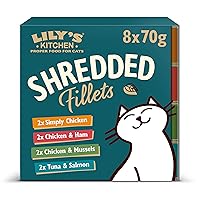 Lily's Kitchen Umido Cibo per Gatti Shredded Fillets 32er Vaschette (32 x 70g)