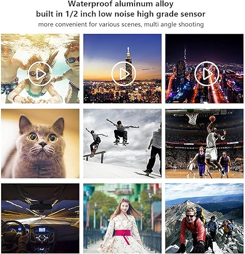 Miniatura 4 de Luqeeg Cámara de casco de motocicleta, grabadora de video de motocicleta, 1080P Full HD DV DVR grabadora de equitación impermeable para casco de