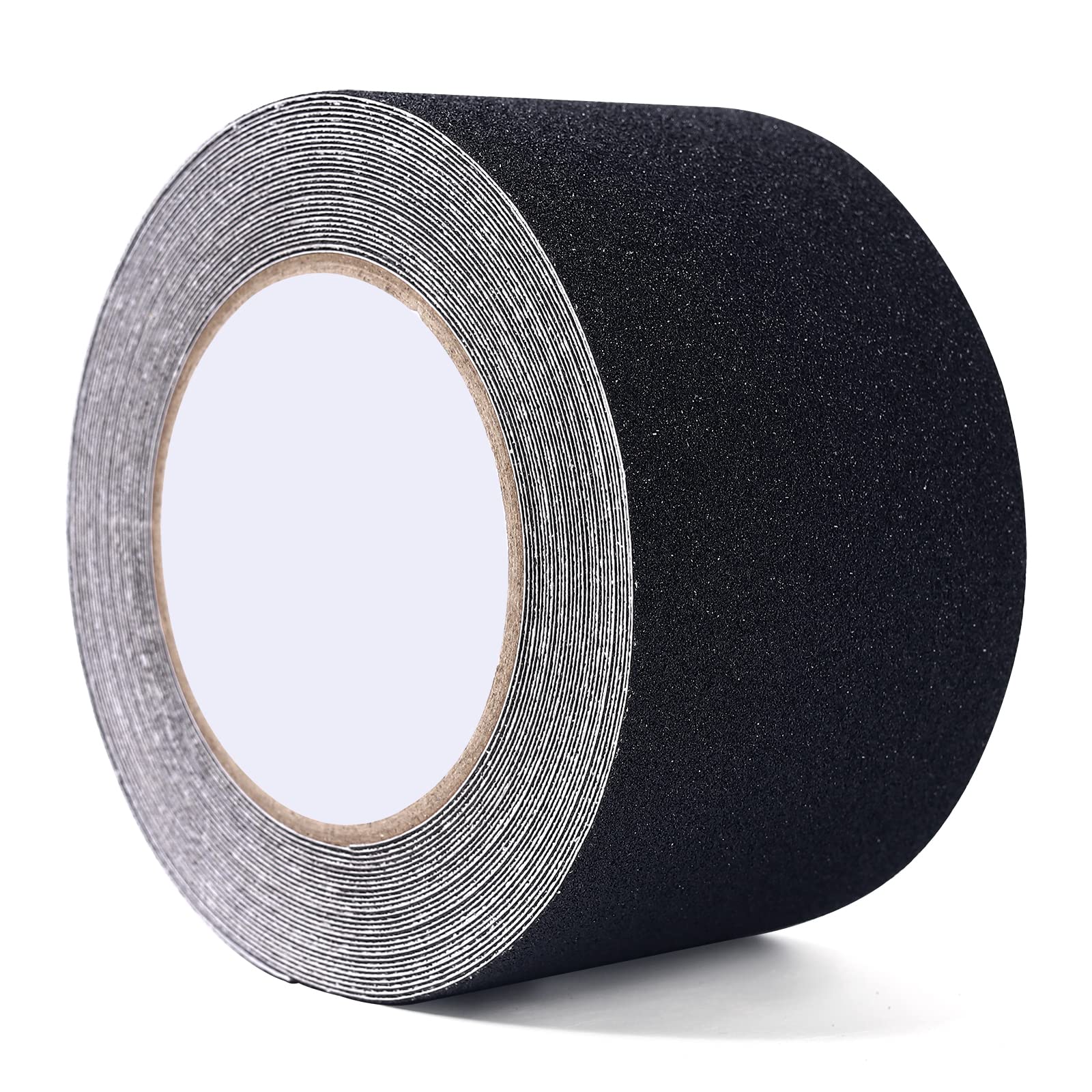 Grip Tape 3 Inch x 33 Ft, Heavy Duty Anti Slip Tape for Stairs, Strong Friction Non Skid Tape with Emery, Waterproof Grip Tape for Indoor, Outdoor, Step Treads, Black
