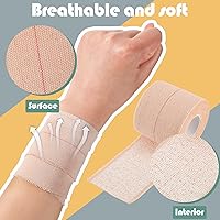Vista 4 de 4 rollos de cinta adhesiva elástica, cinta adhesiva autoadhesiva, vendaje flexible para estiramiento, para tobillos, rodillas y muñecas en deportes