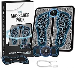 SONORO KATE Wireless Electric EMS Foot & Body Massager – Rechargeable Folding Pain Relief Mat with 8 Massage Modes & 19 Intensity Levels – Portable Muscle (FOOT AND BODY MASSAGER)