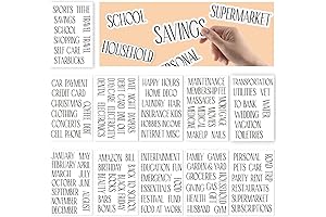 OOUUREC Cash Envelope Sticker Labels - Organize Your Finances with 100 Black Vinyl Envelope Decals