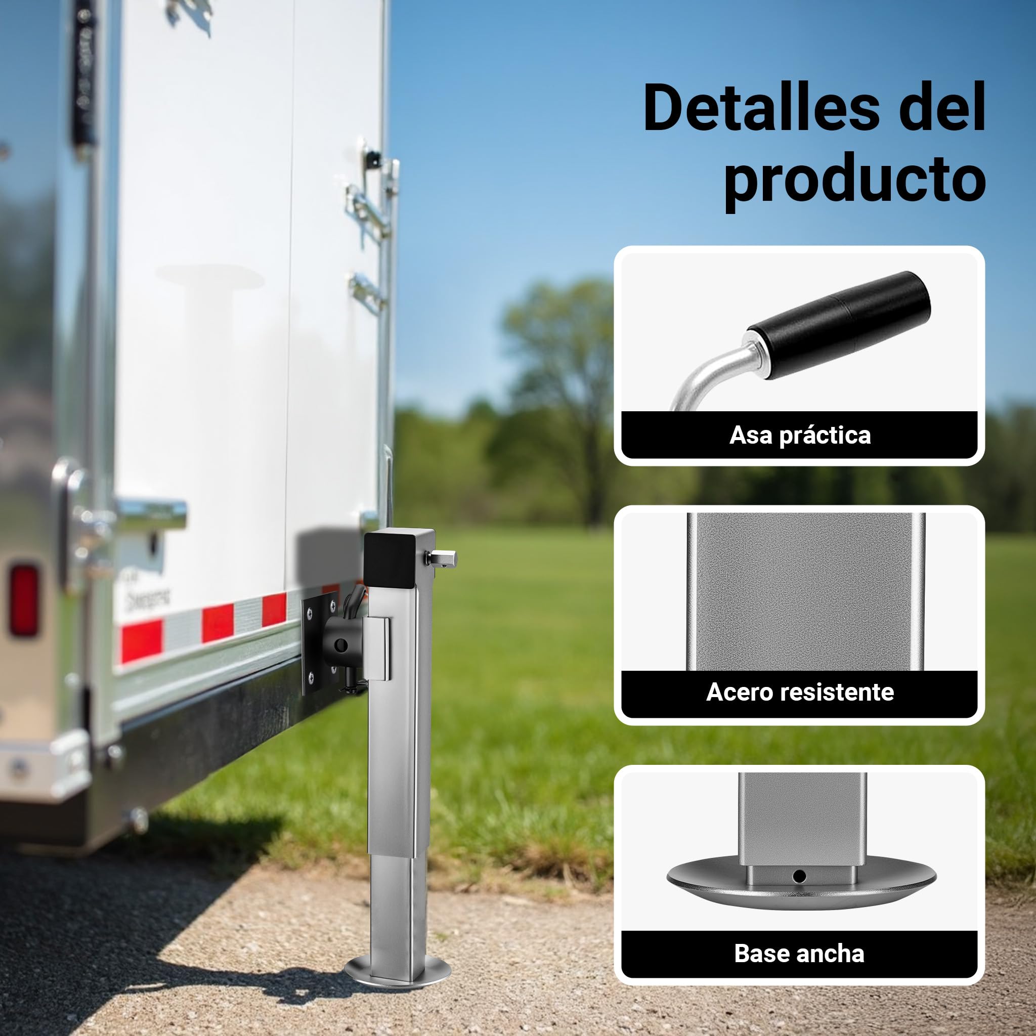 XPOtool Juego de pies de Apoyo Plegables para Remolque basculante de Carga elevada 1350kg Cada uno