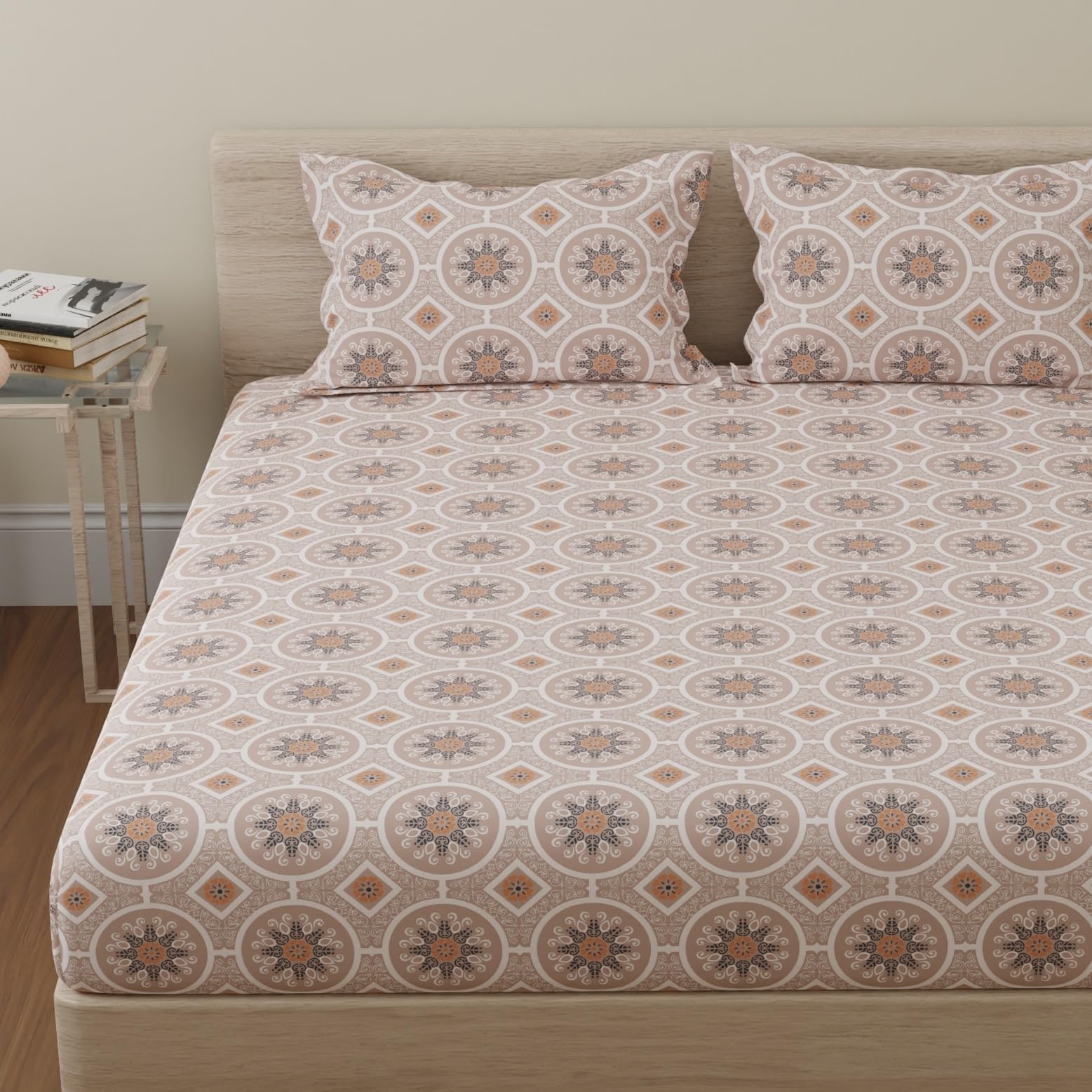 HUESLAND Mandala Bedsheets - Queen Size Cotton -27