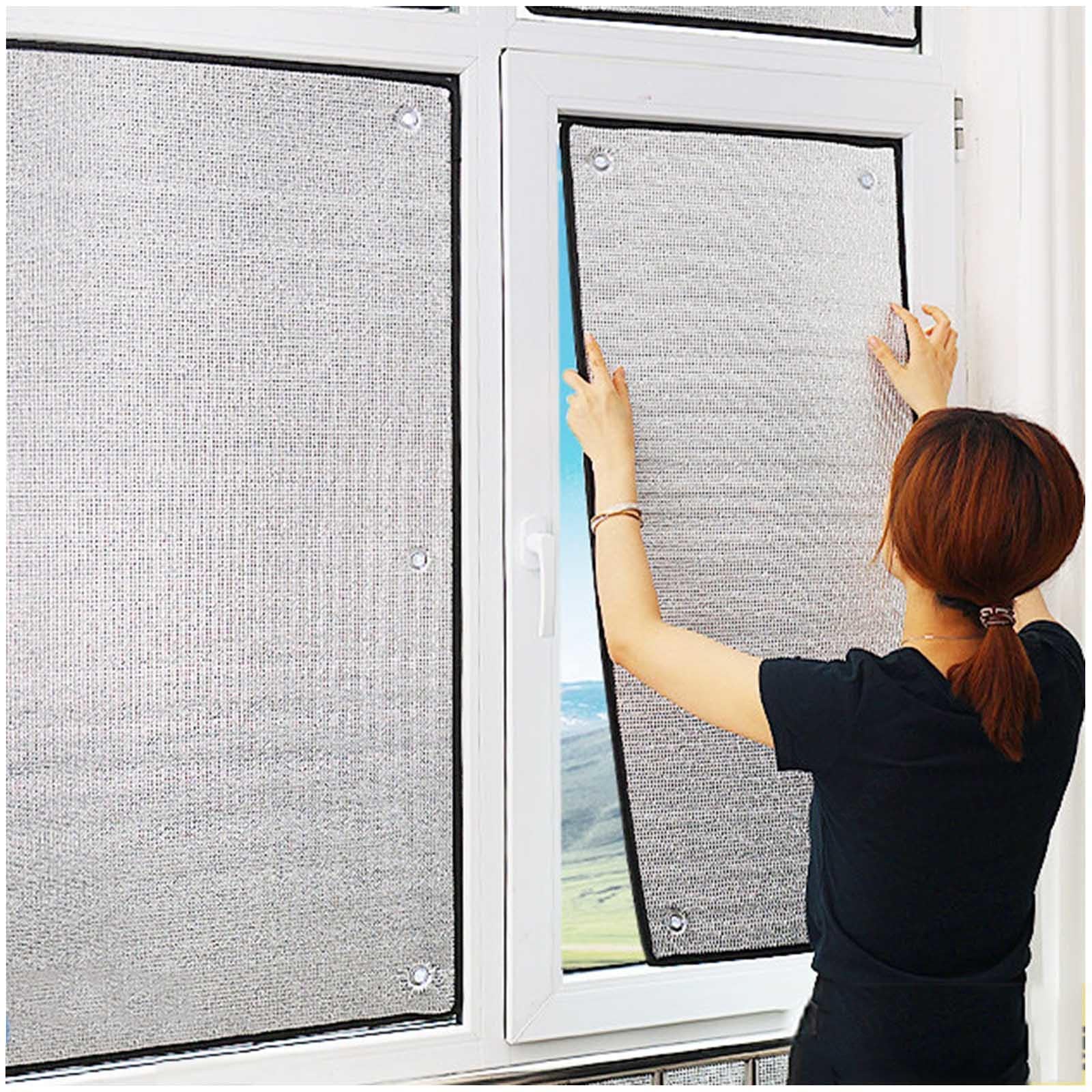 Aluminium Foil Window Film, Thermal Insulation Reflective Privacy Glass Film, Sun Blocking Anti-uv Window Tint, Sun Protection Blackout Window Film, Customizable,W×H-150x180cm/59 * 71in