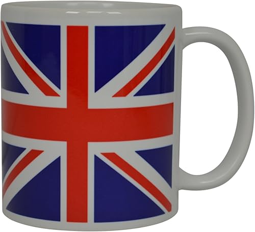 Miniatura 2 de Rogue River Tactical La mejor taza de café de la bandera británica del Reino Unido, gran idea de regalo para hombres y mujeres, Reino Unido, blanco