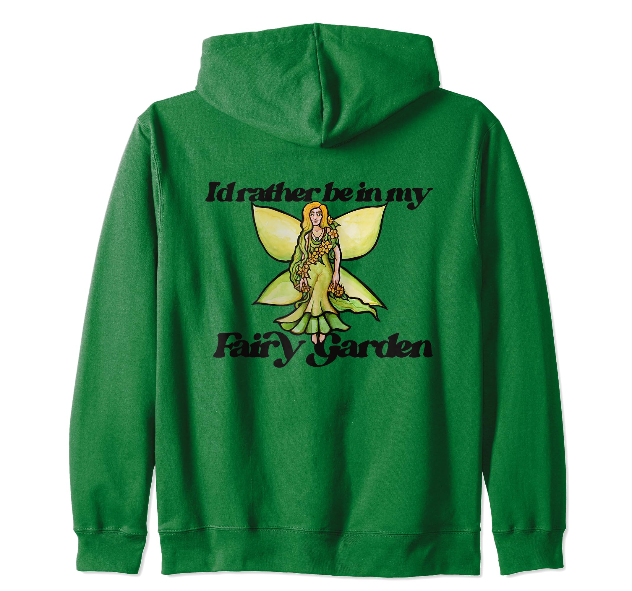 Garden Fairy Faerie Garden Zip Hoodie, Green, S - Image 2