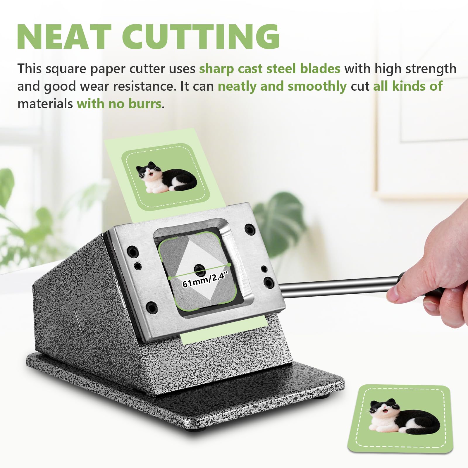 2x2 Frigo Magnete Taglierina di Carta Foto Magneti Cutter Pulsante Quadrato Maker Cutter Square Paper Punch Cutter per Magneti Pulsante Fare Foto Adesivi Cardstock Taglio