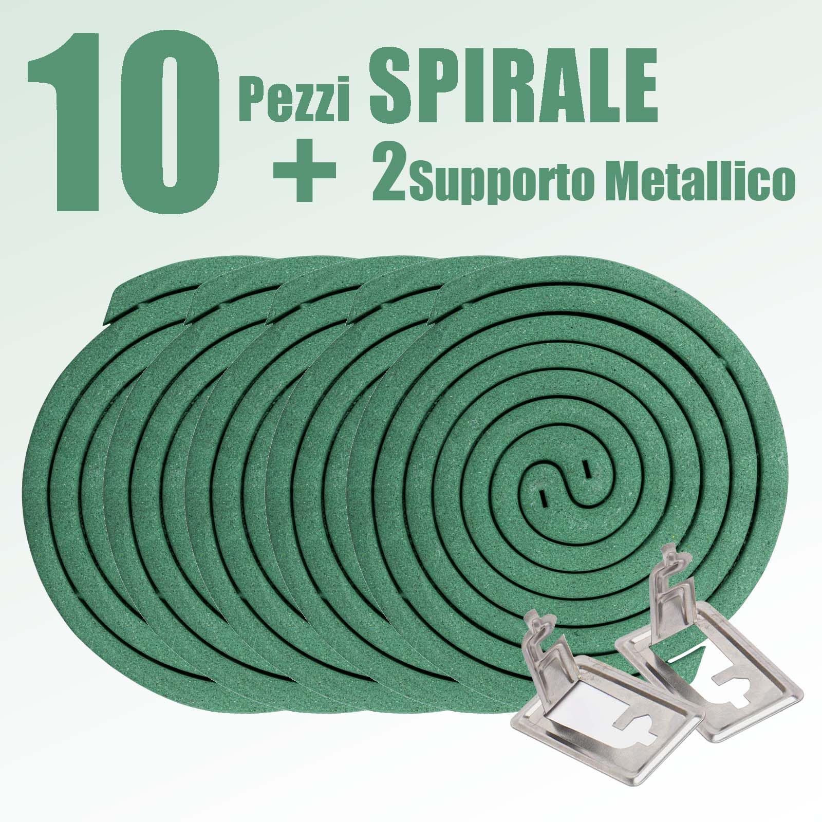 Spirali Antizanzare,Confezione da 240 Spirali,Efficaci fino a 6 Ore,MADE IN ITALY Contro Zanzare Comuni e Tigre,Adatto per il Giardino Esterno, il Balcone e la Terrazza