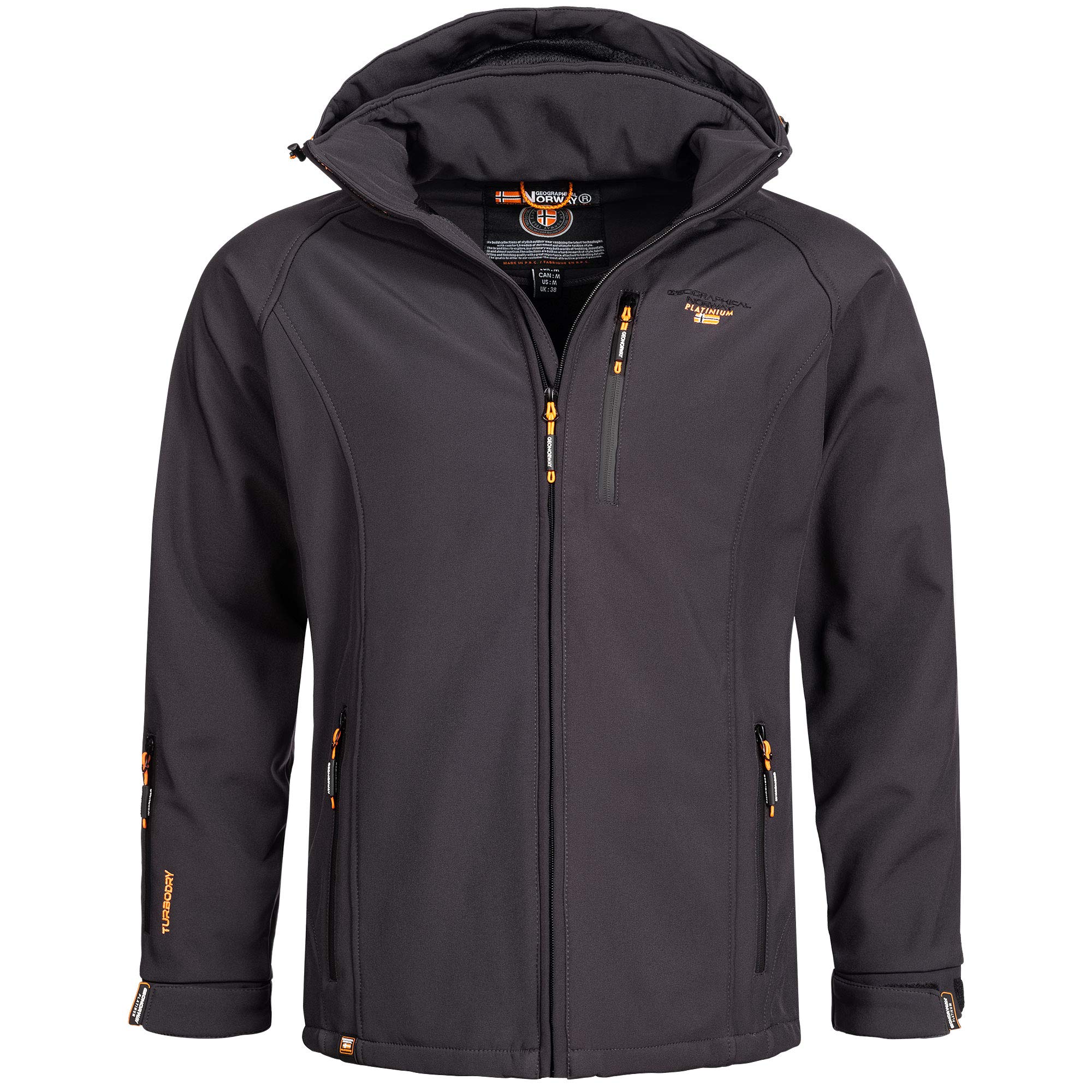 Geographical Norway Męska kurtka softshellowa S - 7XL – kurtka przeciwdeszczowa – outdoorowa przejściowa kurtka przeciwdeszczowa w pakiecie z UD Beanie