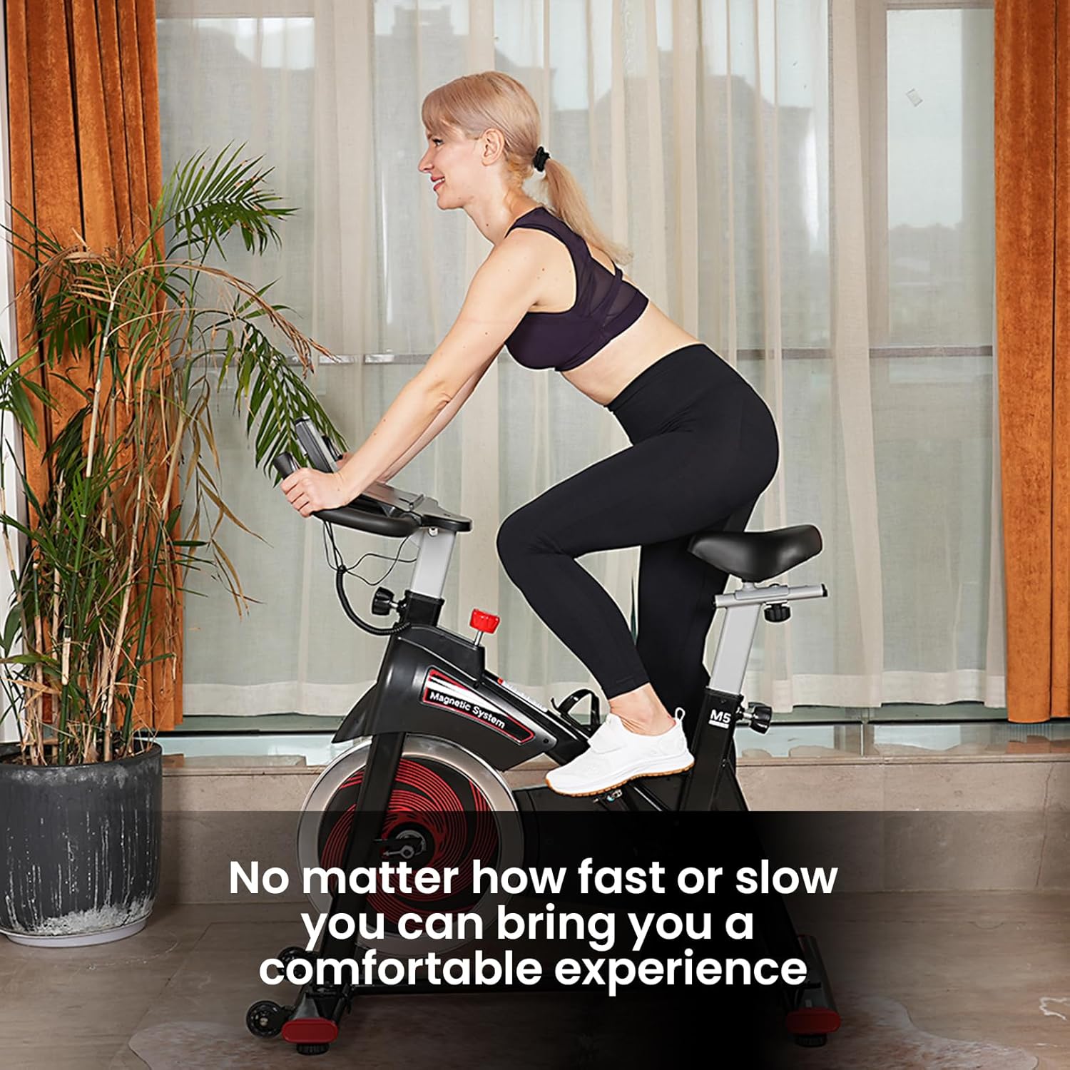 Spinning Shoes Women's Cycling Shoes - SPD Compatible Indoor/Outdoor Bike, Breathable & Comfortable Road Cycling Shoes with Pre-Installed Cleats - Image 6