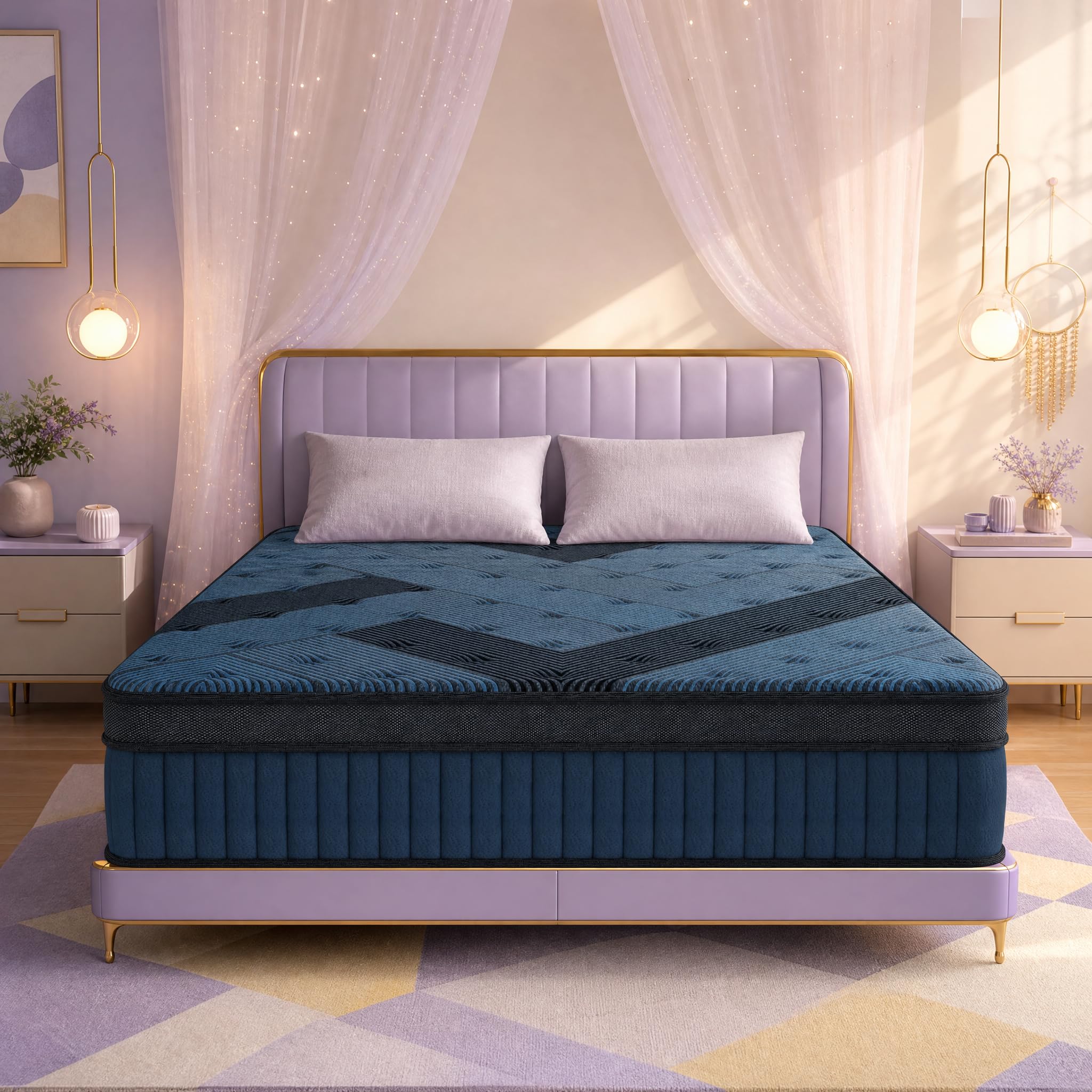 CorePillow 12 Inch King Luxury Hybrid Firm Mattress