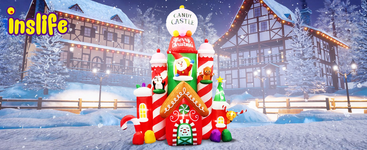 Amazon.com: inslife [Flash Light] 10FT Tall Christmas Inflatable