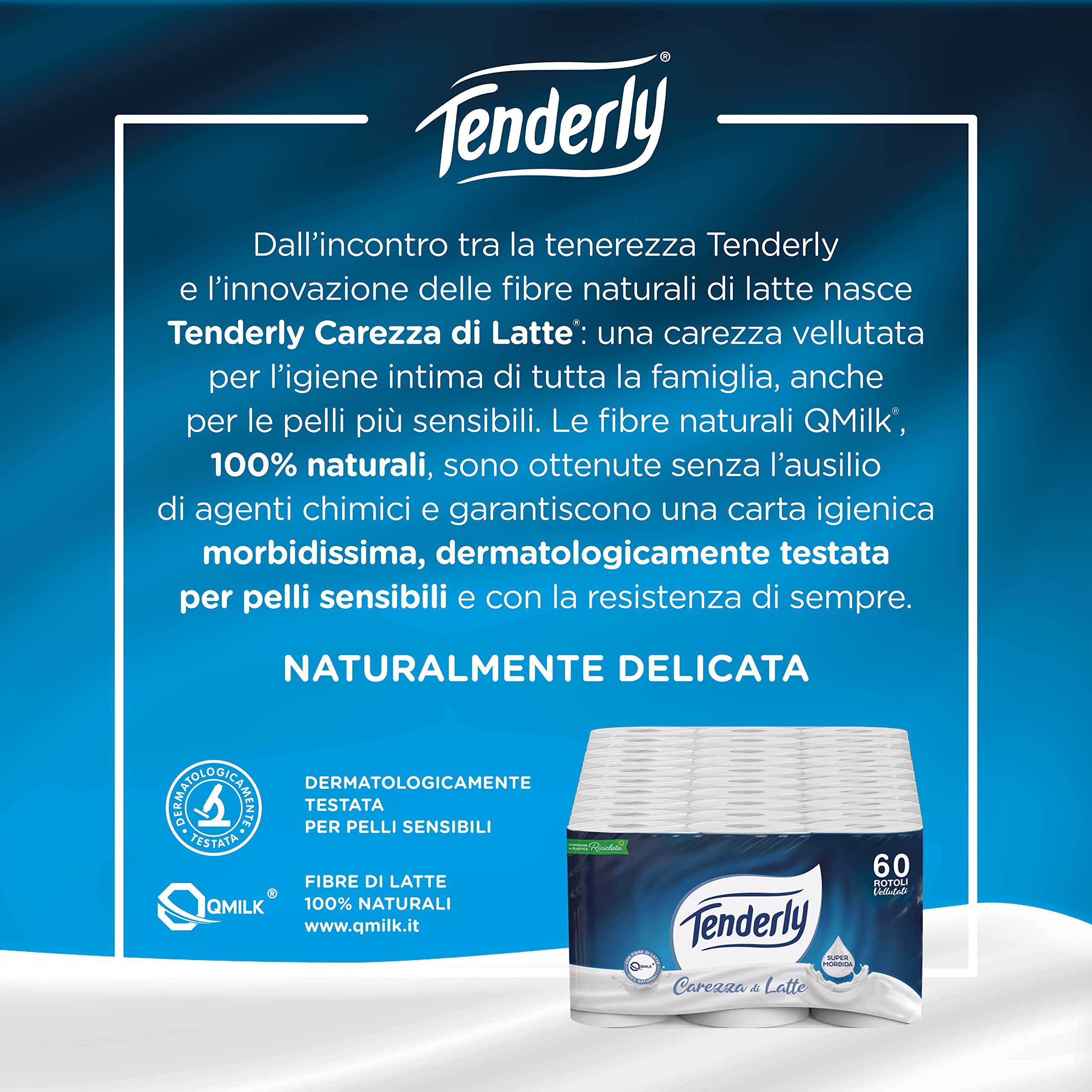 Papel higiénico Tenderly Carezza de Leche 60 rollos