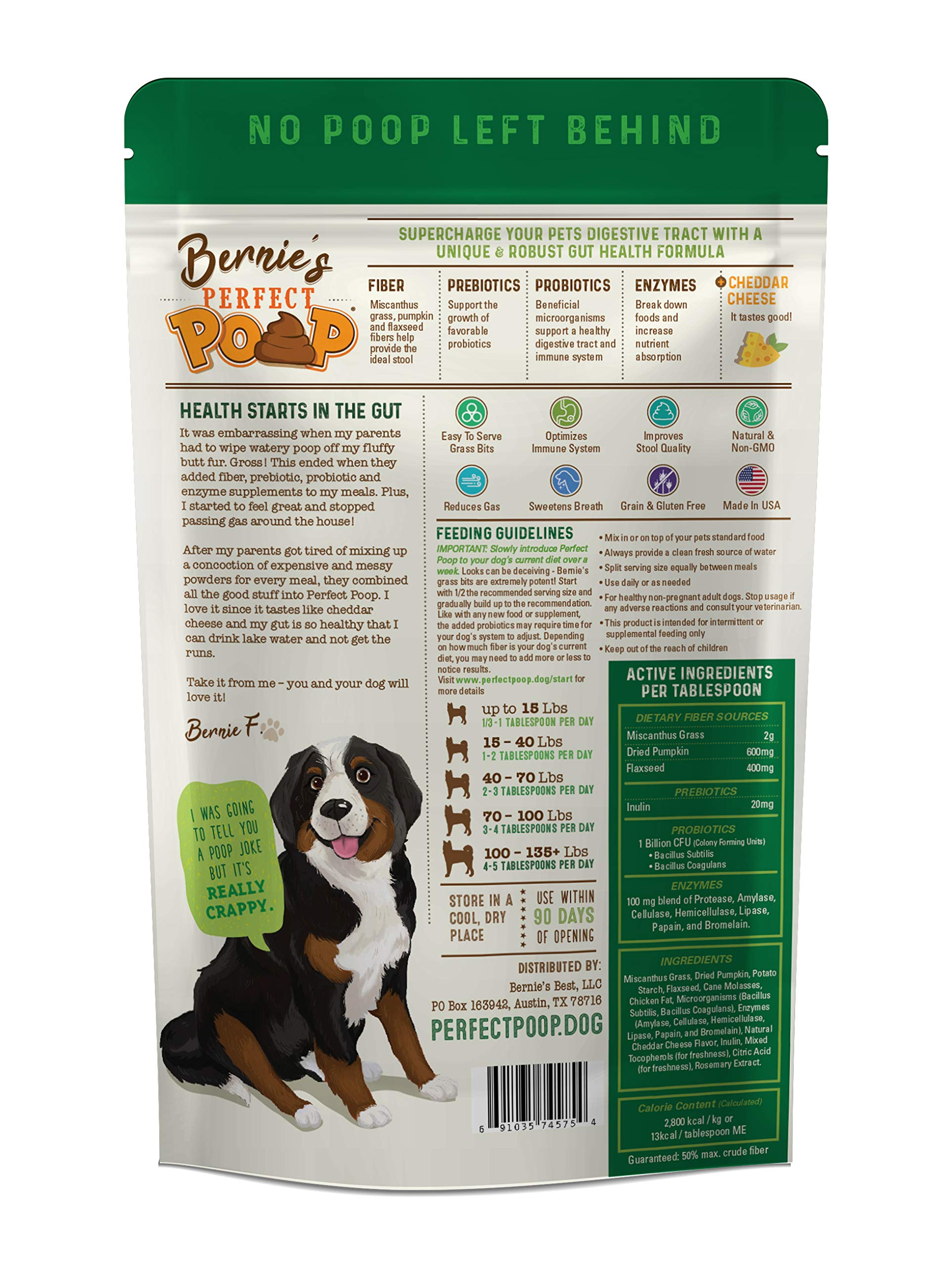 Buy Perfect Poop Digestion & General Health Supplement for Dogs Fiber