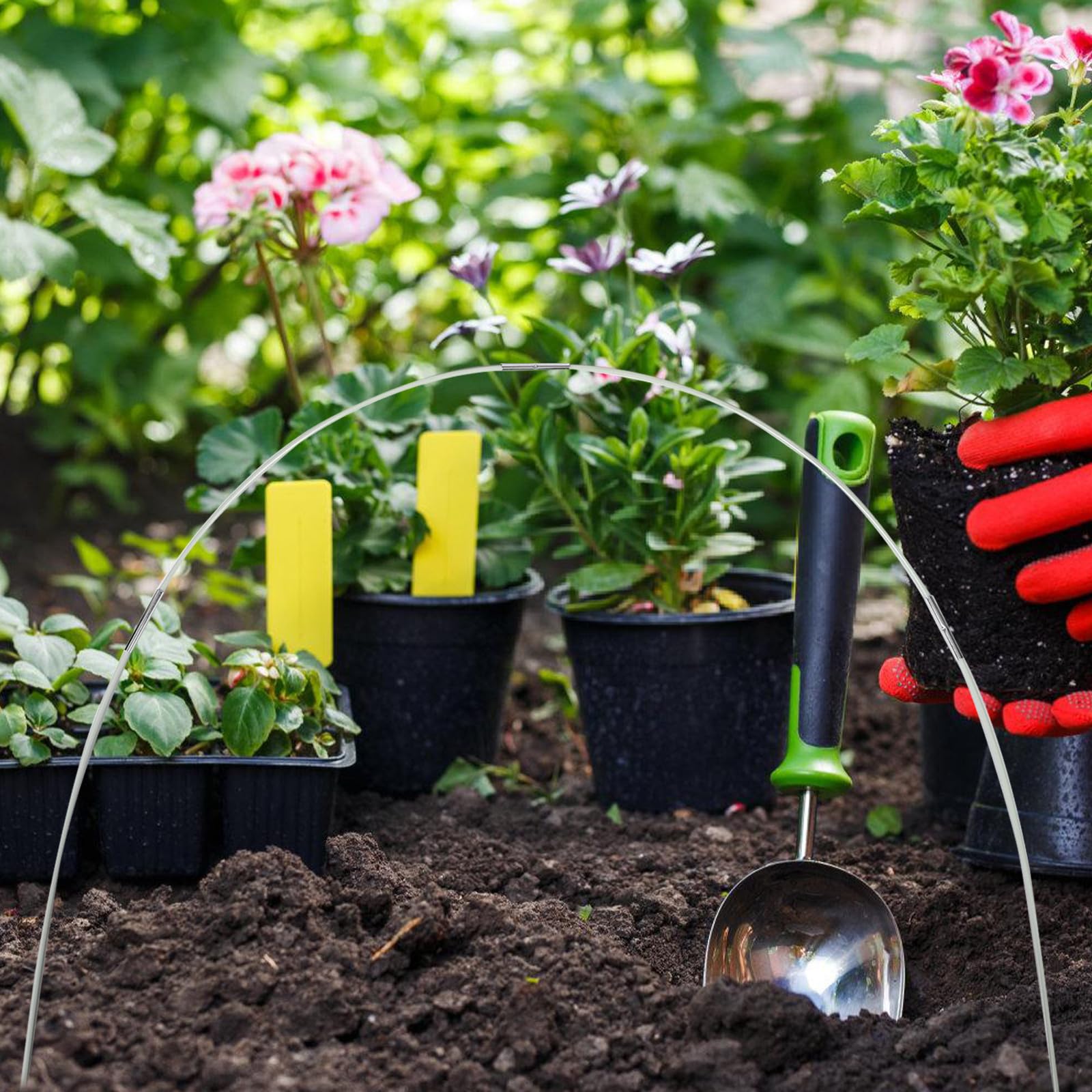 Aros de Invernadero para Túnel de Cultivo DIY con Soporte Estable