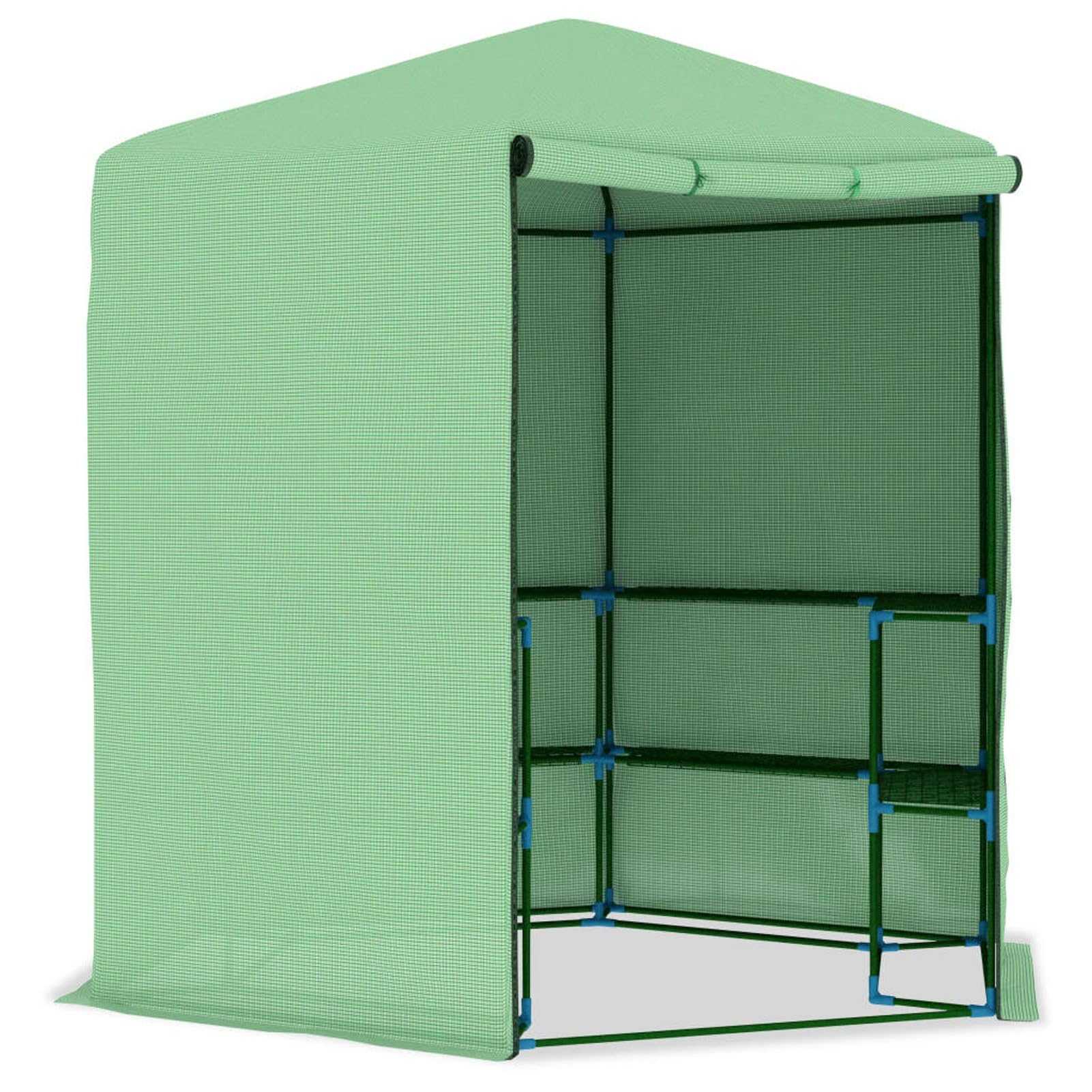 JUDYY Serra con Ripiani in Acciaio 227x223 cm,Prato e Giardino,Giardinaggio,Serre-48166