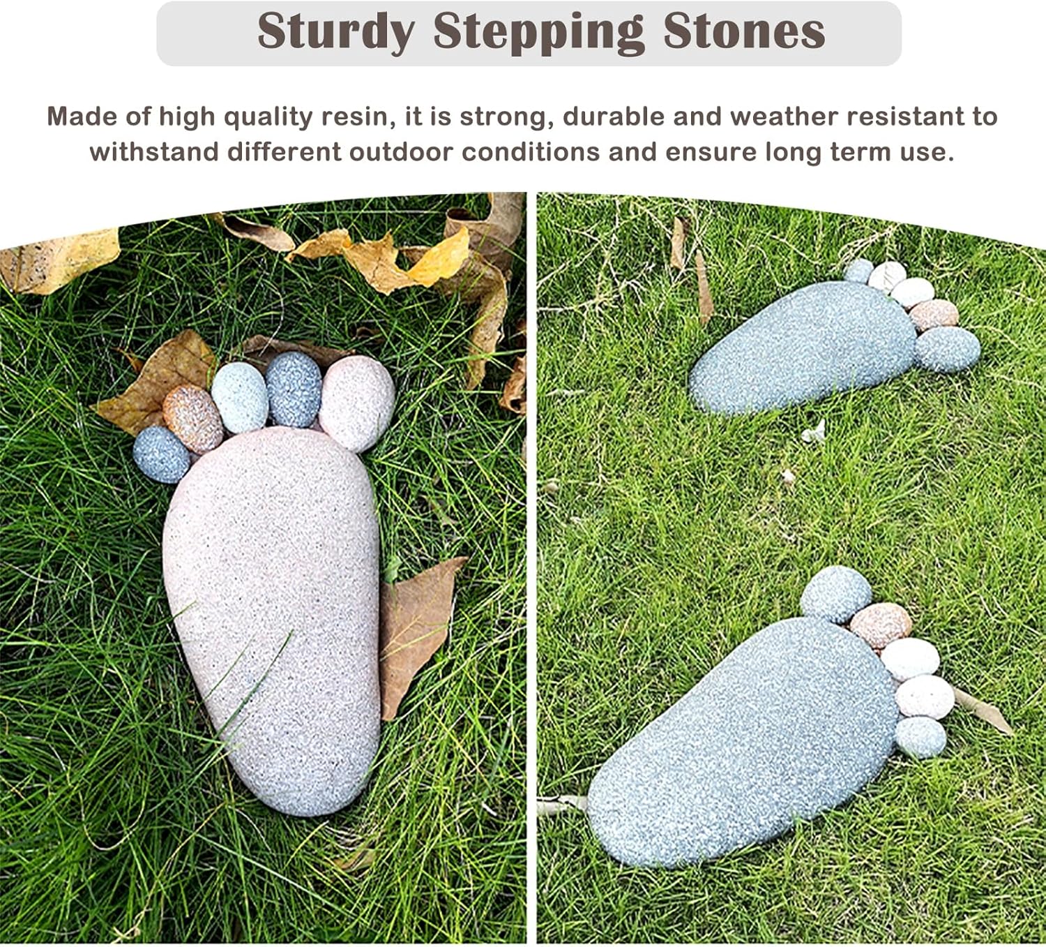 Feet Shaped Stepping Stones for Garden Pathways, Outdoor Patio Pavers, Flower Bed Landscaping Decor, Colorful Yard Ornaments, Durable and Weather-Resistant Garden Stones