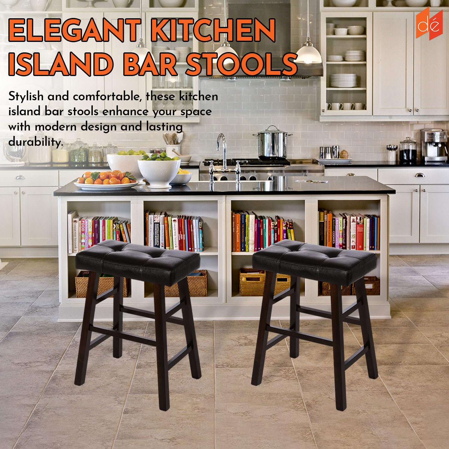 Legacy Decor 4 Counter Bar Stool Set - 24