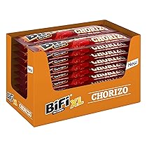 BiFi Chorizo XL, Salamini Snack in Formato Tascabile, Carne e Salumi Essiccati All’Aria, Chorizo Con Paprika, Peperoncino e Aglio, Ottimo da Sgranocchiare, Confezione da 20 (20 X 26 g)