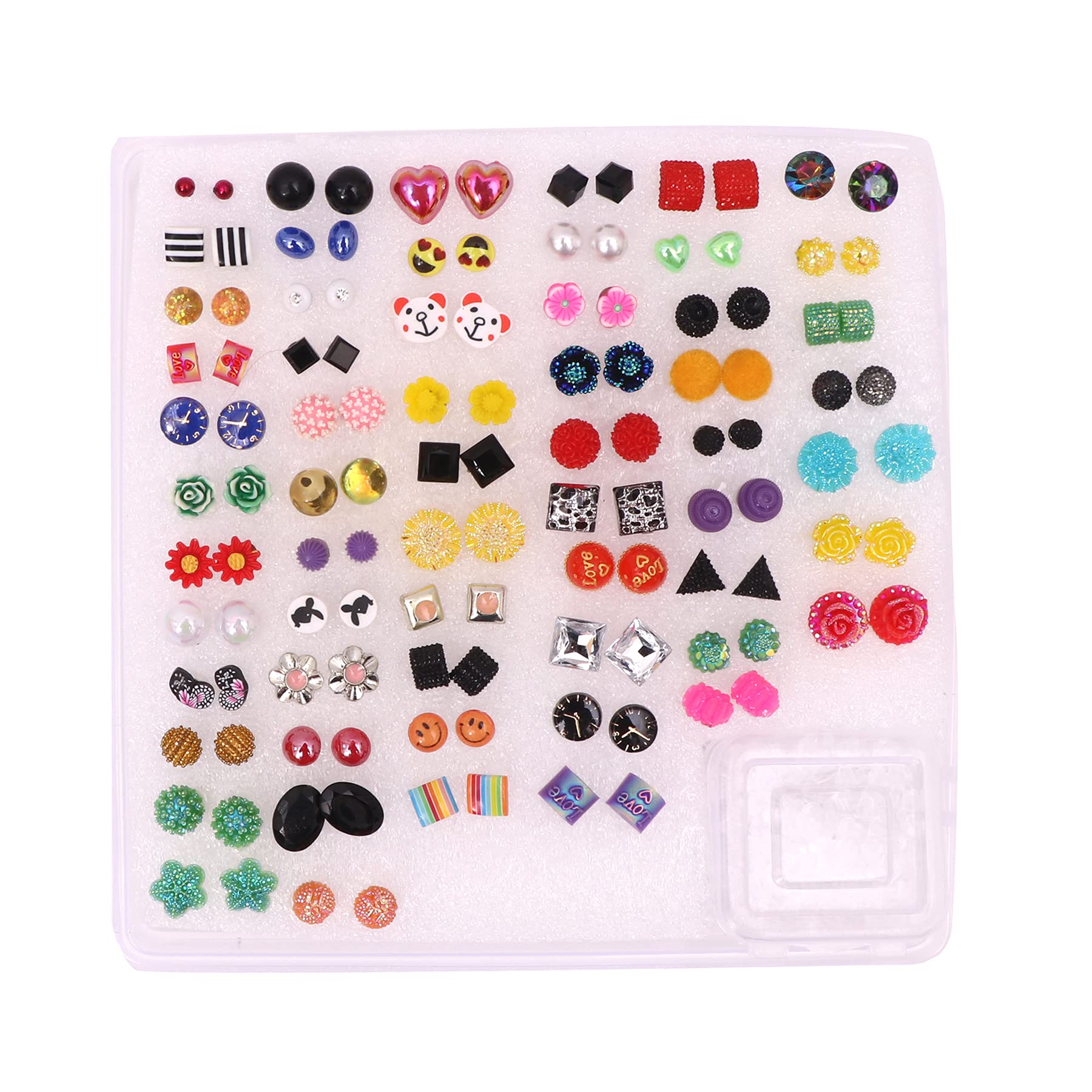 NavjaiEarring Set Artificial Jewellery for Women Stud Earring for Girls & Birthday Gift for Kids Multi Colour & Multi Design (Pack of 60) (B09HHDJS18) Amazon Price History, Amazon Price Tracker