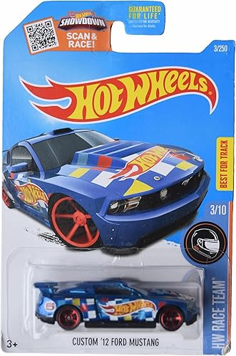 Hot Wheels Custom '12 Ford Mustang, HW Race Team 310 Azul 3250
