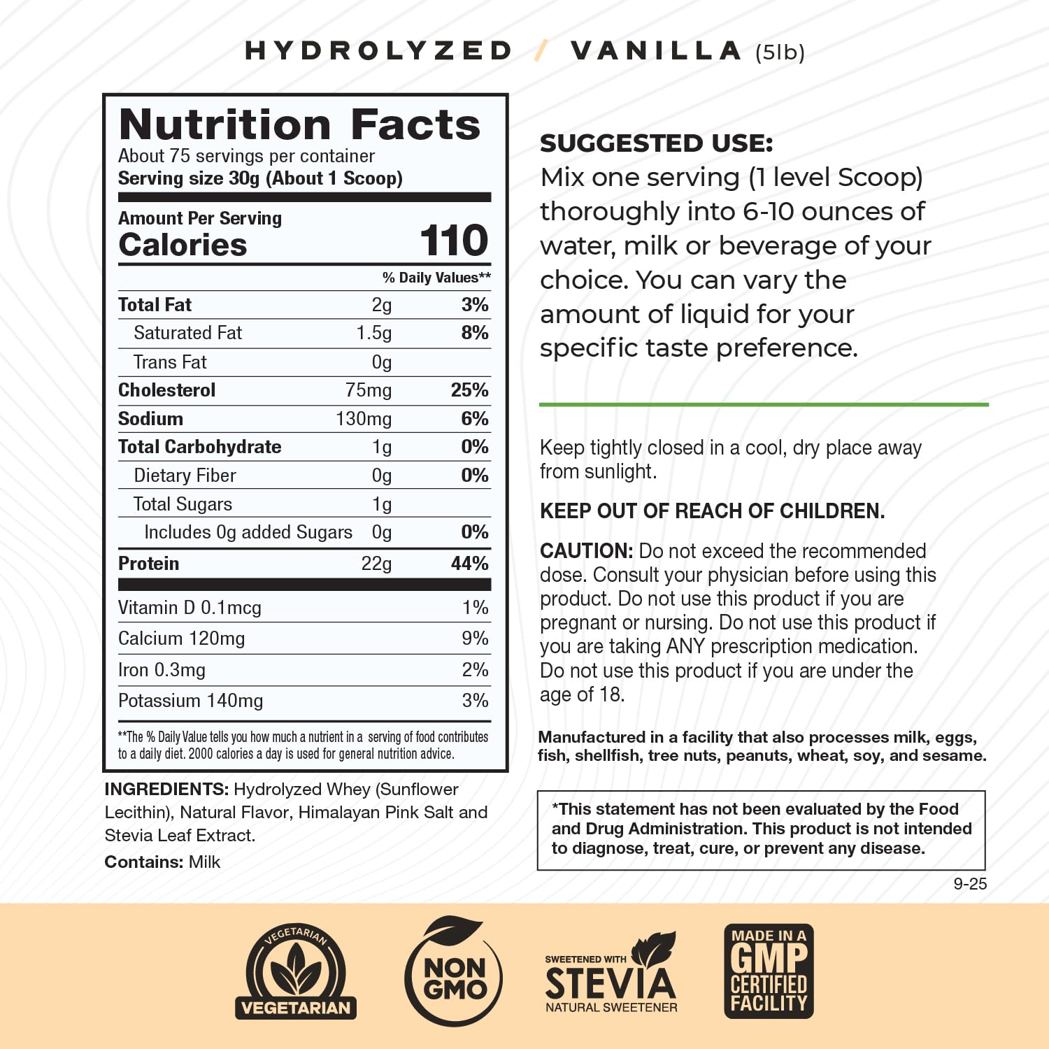 Muscle Feast Grass Fed Hydrolyzed Whey Protein Powder, Vanilla (5lb) — Amazon image 2