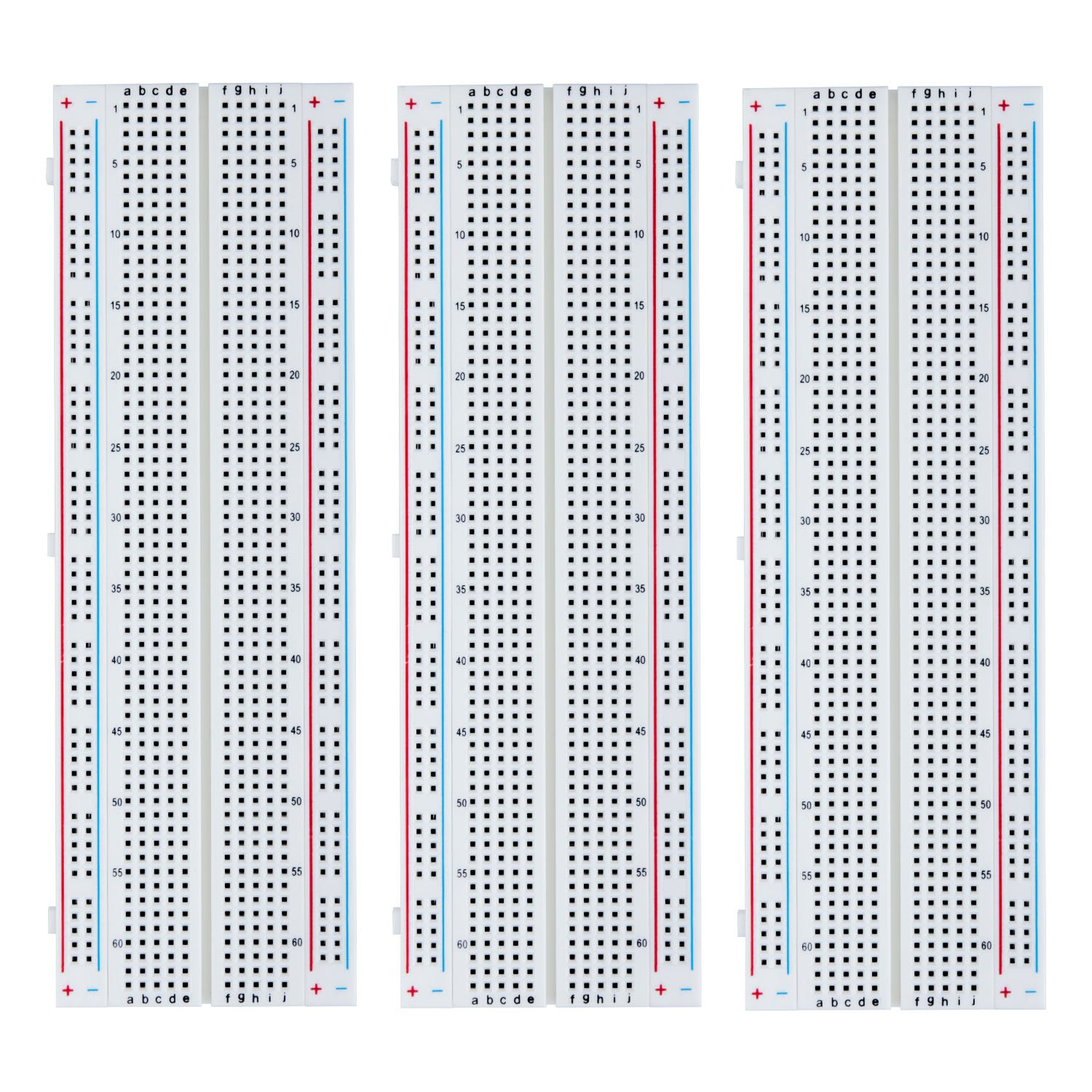 ELEGOO Breadboard 830 Point 3 pezzi Kit Scheda PCB Prototipo Senza Saldatura per Blocchi di Collegamento di Distribuzione Proto Shield per Arduino