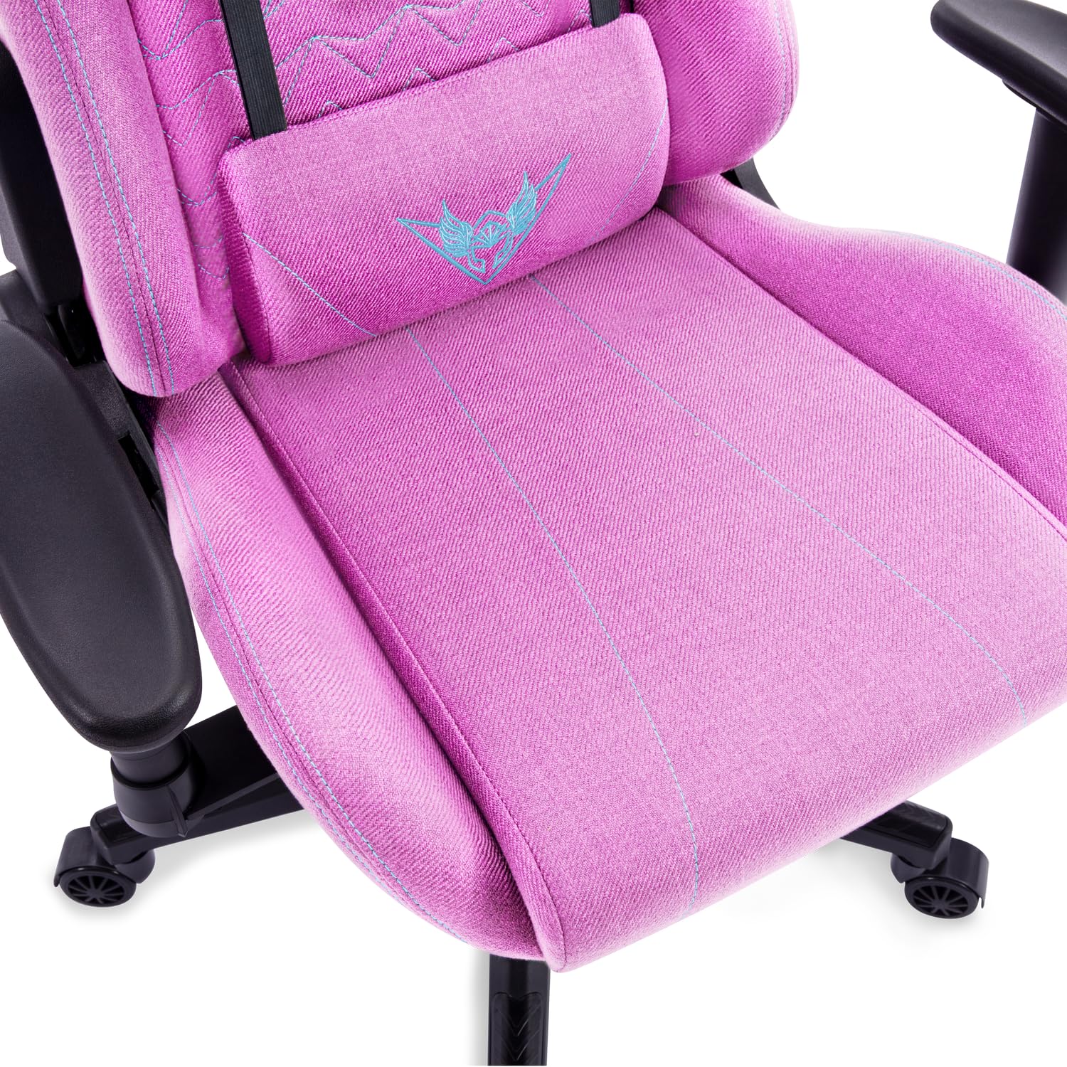 VALK Nyx - Chaise Gaming en Tissu Respirant (Inclinable, Accoudoirs 2D, Mousse HR, Piston Classe 4), Fauteuil de Bureau, siège Gamer (Rose Topaze)