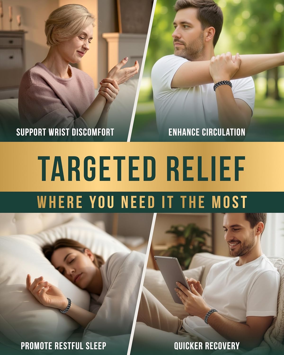 MagnetRX® Magnetic Hematite Bracelet – MAX Strength Magnetic Stones – Beaded Magnetic Bracelets for Men and Women (Double Strength 8mm) - Image 8