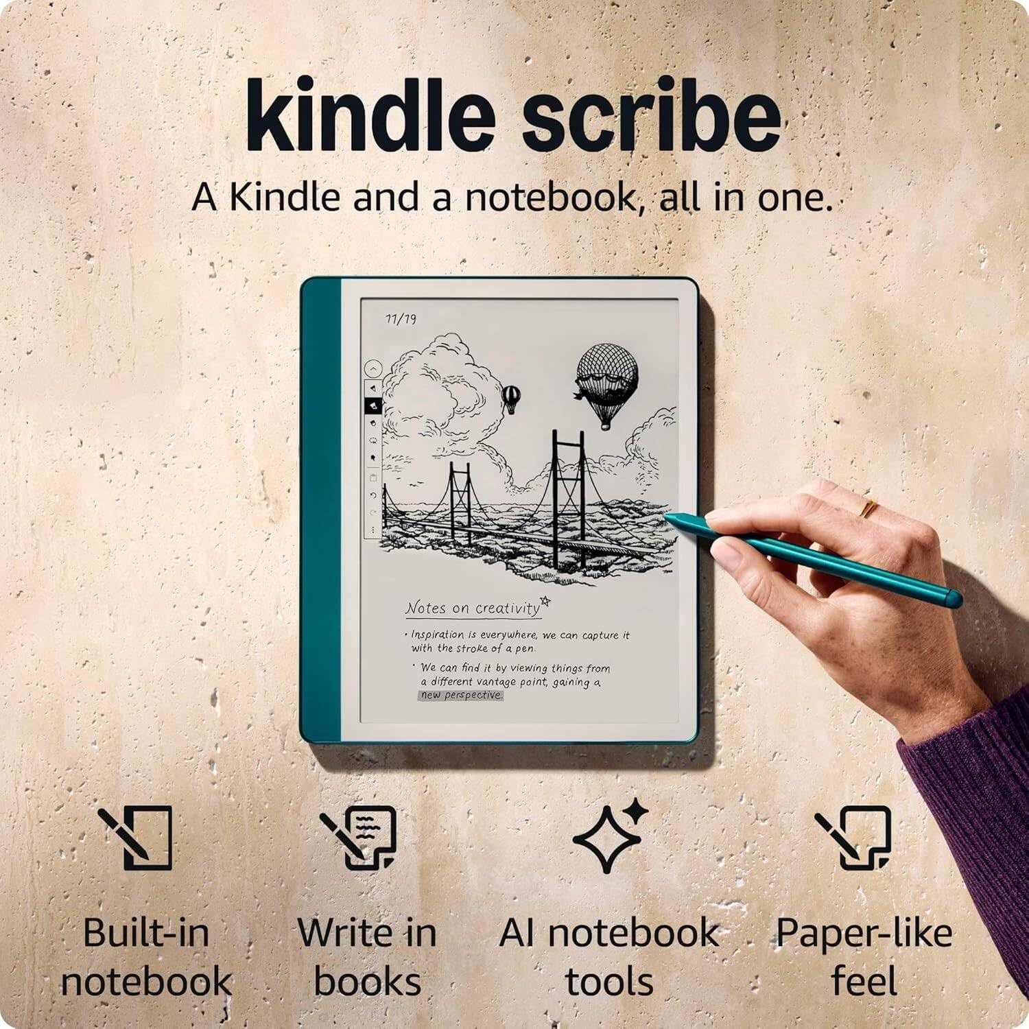 NEW Kindle Scribe 64GB (2024) Redesigned display with uniform