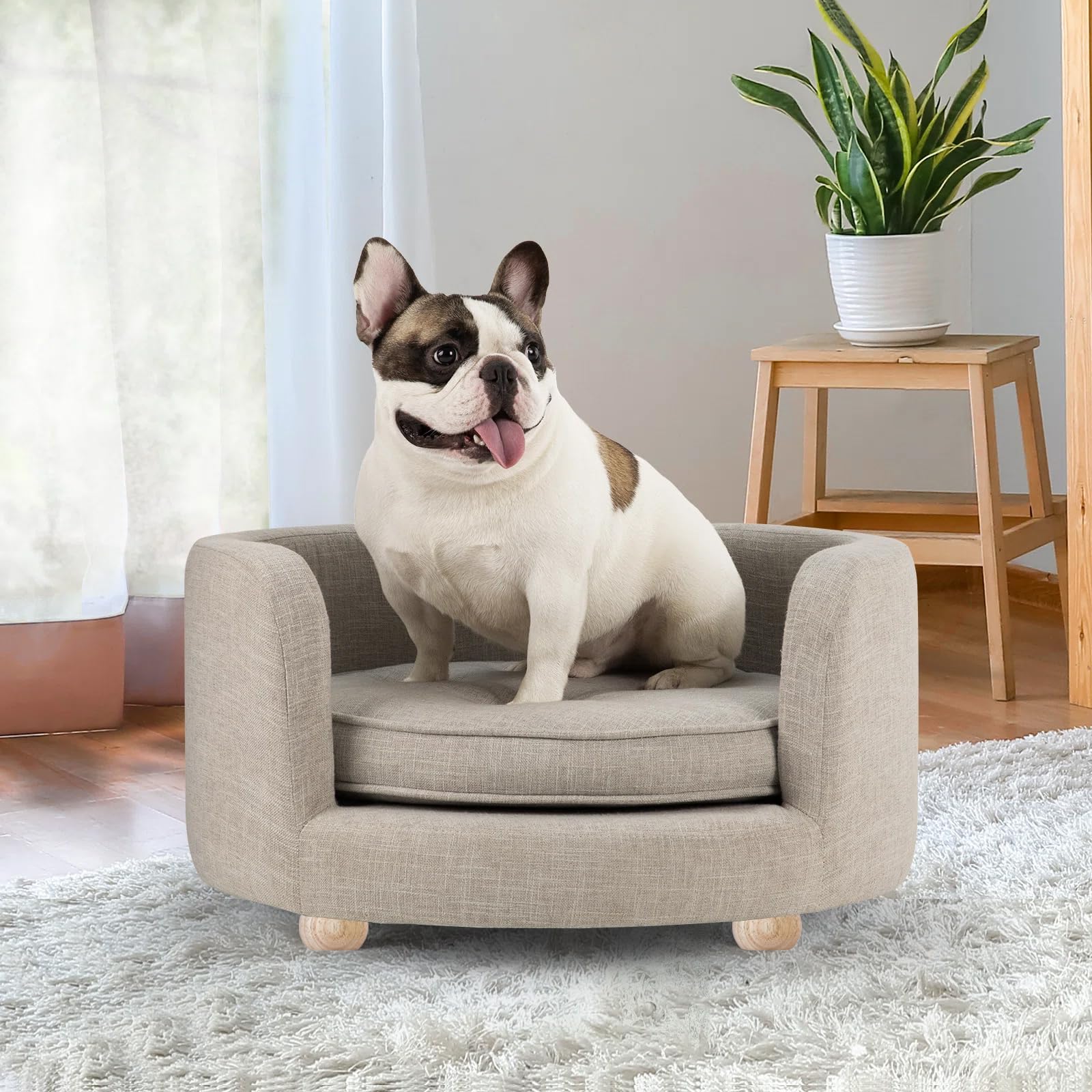 Juego De 4 Patas Redondas De Madera Para Muebles De 4 - Pie | Meses Sin