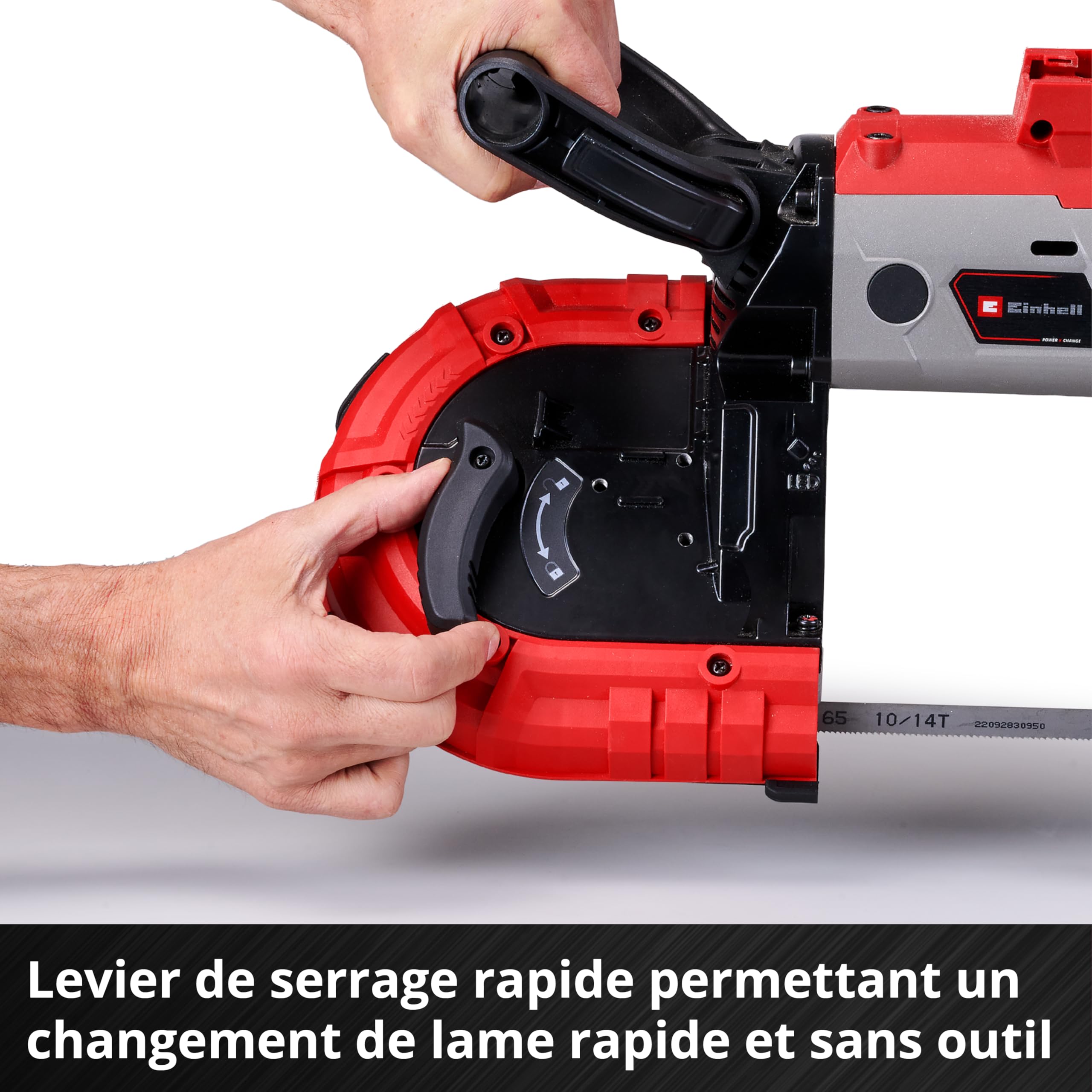 Einhell TE-MB 18/127 U Li-Solo Scie à Ruban sans Fil 18 V 127 mm 115 mm sans Batterie ni Chargeur + 2 Rubans