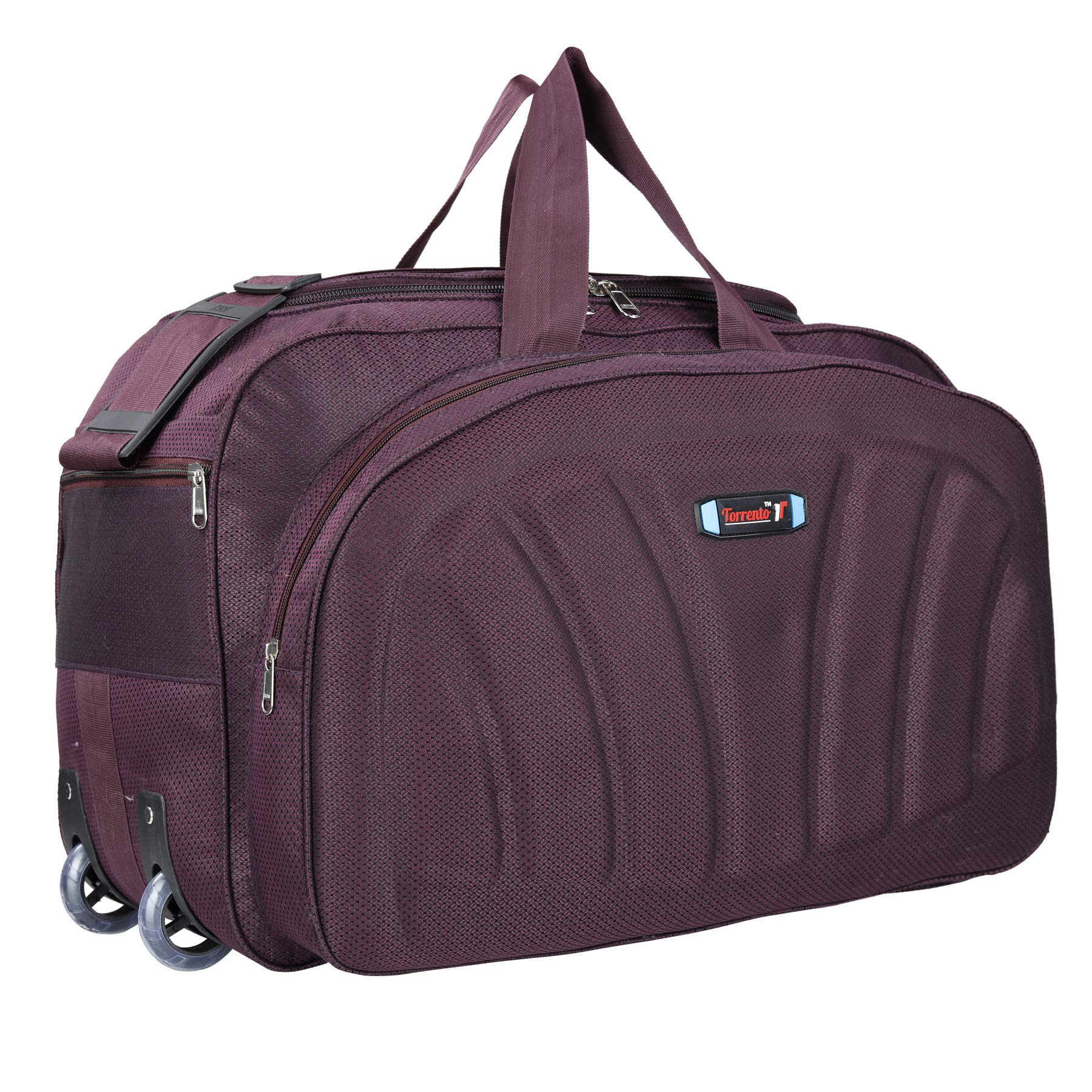 Fabric 22 Inches Soft Trolley Duffle Bag (TPRSS114_Purple)-image-29