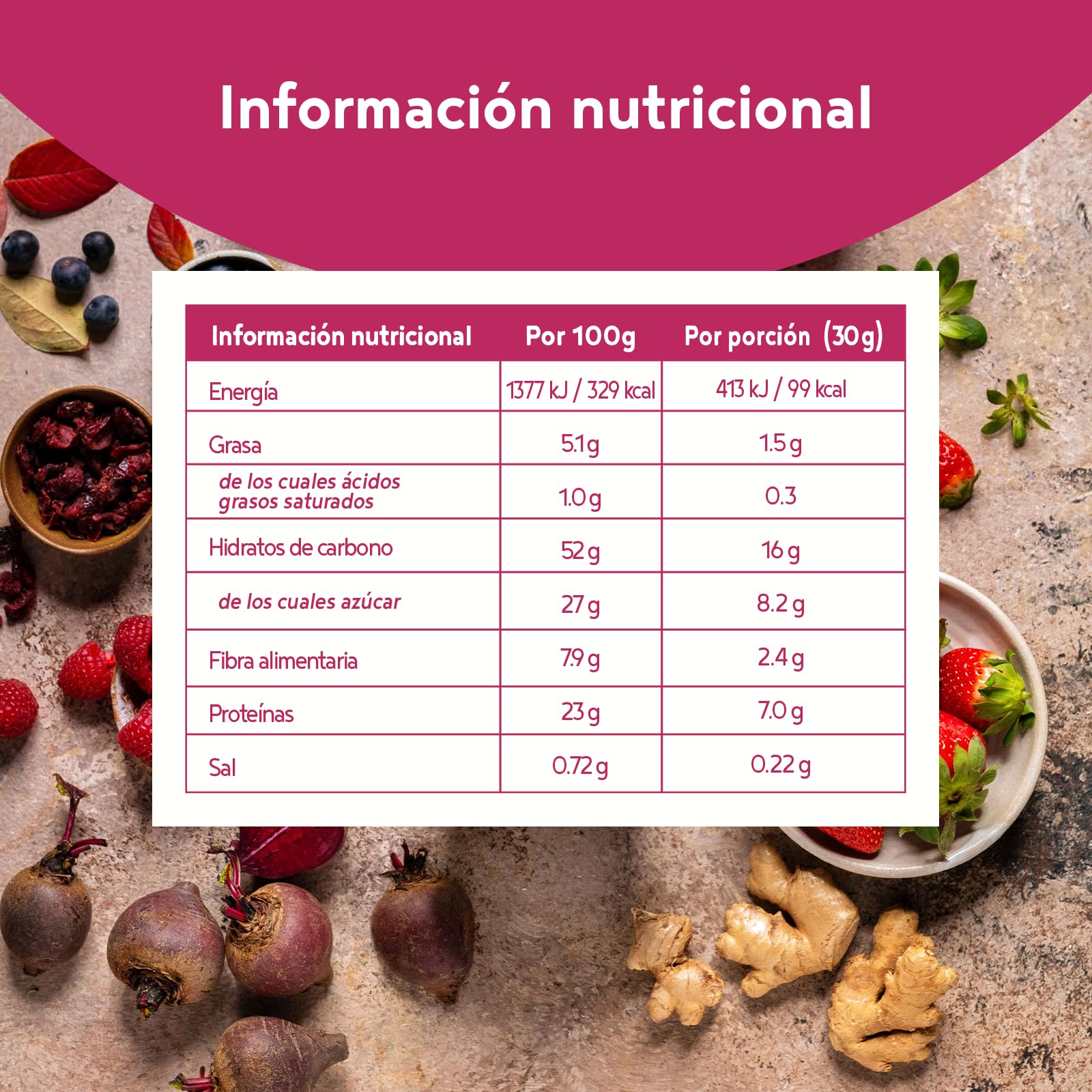 Elixir Energético | 600 Gramos | Superfood Smoothie Powder con raíces y bayas: Maca, Cúrcuma, Guaraná, Yerba Mate, Frambuesas, Açai, Bayas de Goji | Alternativa al Café | Alpha Foods