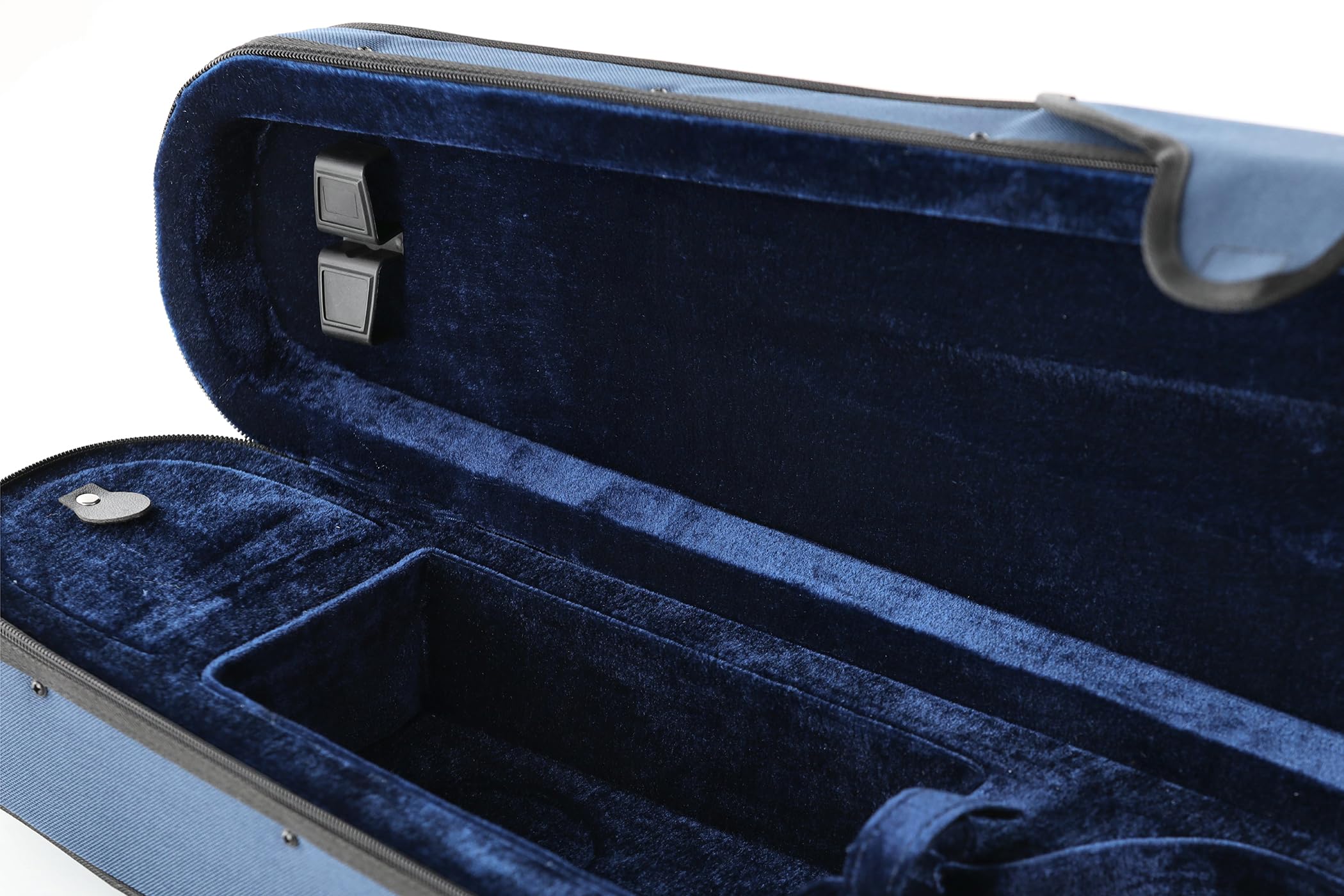 PURE GEWA Custodia Per Violino Blu Scuro/Velluto Grigio Chiaro Con Tasca Per Spartiti E Cinghie Per Zaino 1/8