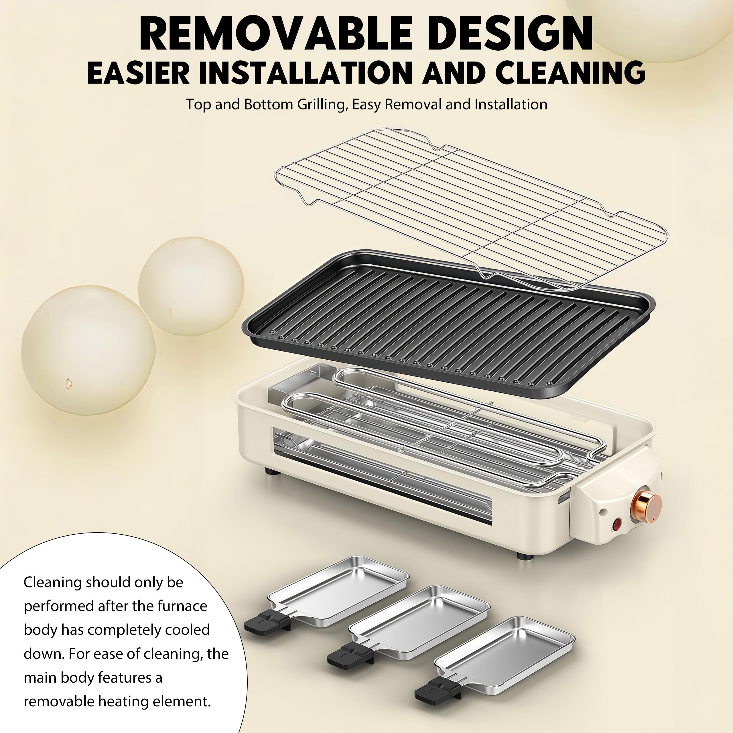 Elektrischer Hot Pot Grill 2 in 1, 1700W Elektrisch Korean Barbeque mit 2 unabhängiger Temperaturregelung, Multifunktion Elektrische Grill Hot Pot für Familie, Freunde und Party, für 5-8 Personen