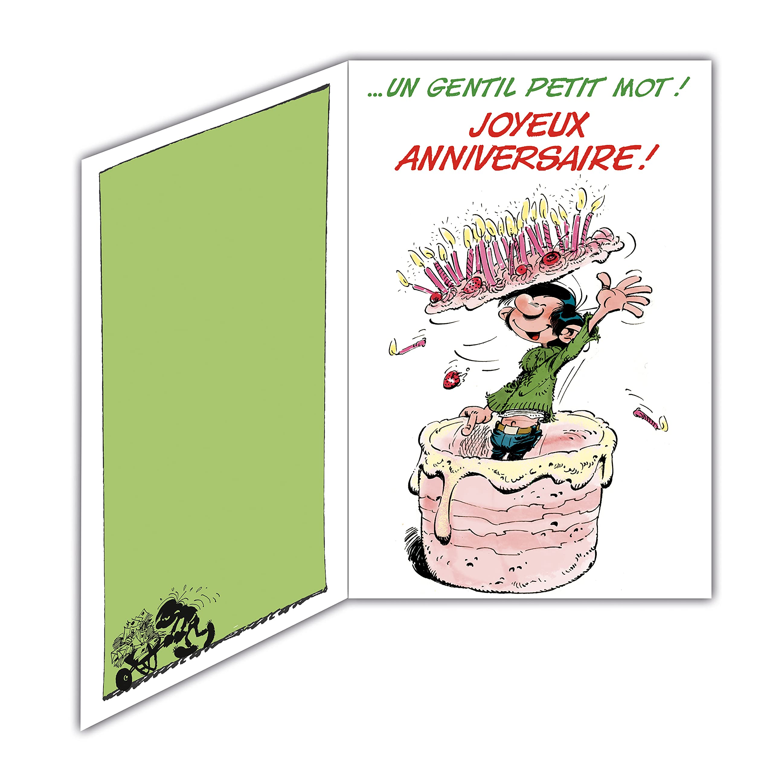 Esprit Gaston Lagaffe Geburtstagskarte – Zum 60. Geburtstag, Mit Illustriertem Umschlag