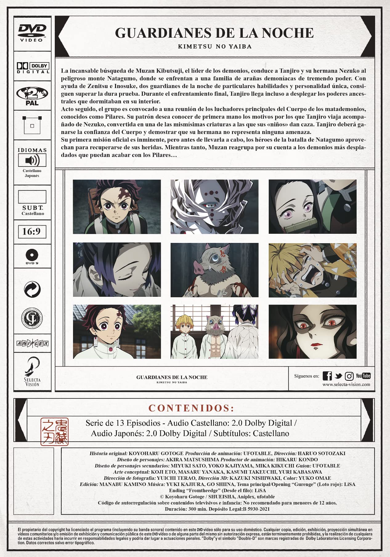 Guardianes de la Noche - Kimetsu no Yaiba Temporada 1 Teil 2 - DVD