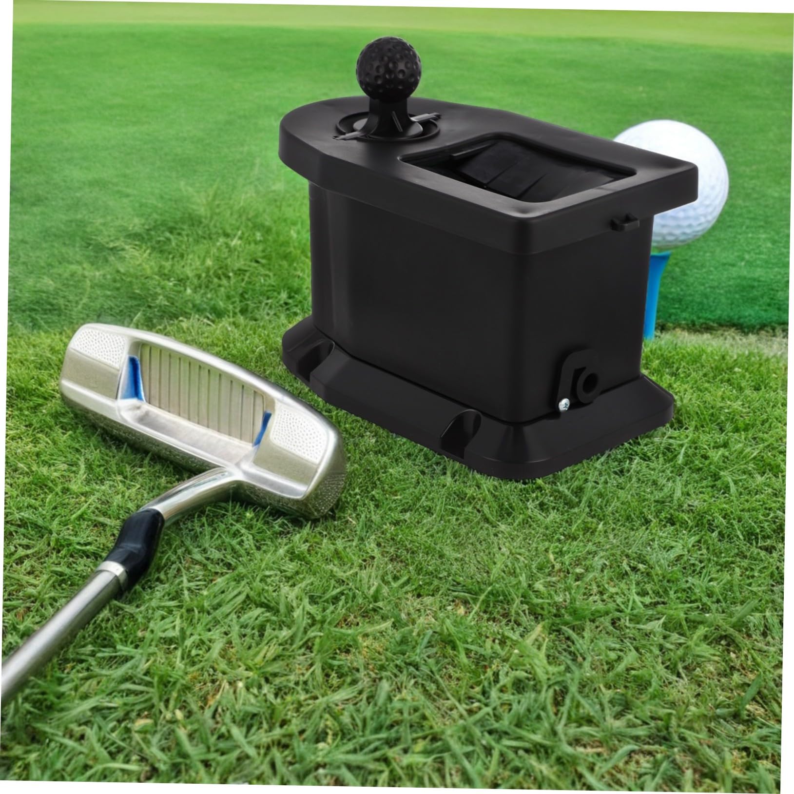 Anneome Limpiador de Palos de Golf Portátil Negro de Plástico para Carrito | Diseño de Doble Uso, Kit Desmontable para Torneo y Terreno, Accesorio para Balones y Bastones